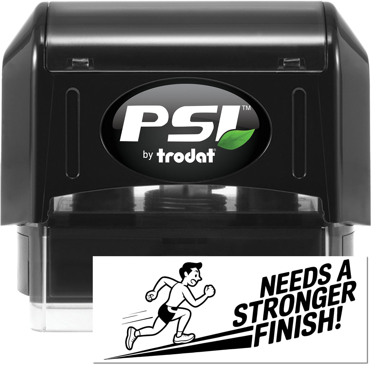 Trodat Multiply Greatness classroom reward pre-inked stock stamp with black ink, featuring motivational "You Multiply Greatness" design.