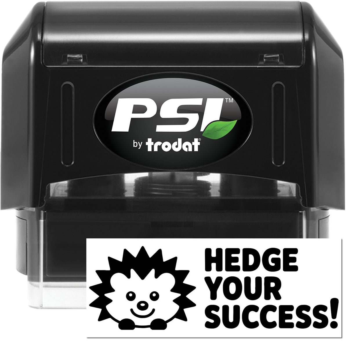 Trodat Bat-Tastic Work Cute Teacher pre-inked stock stamp with bat design on black ink pad, ideal for educational or office use.