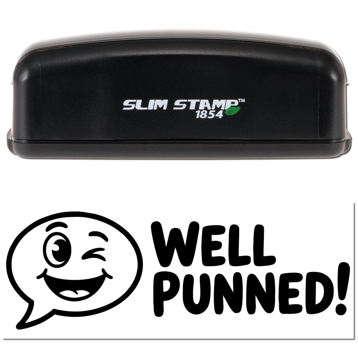 Trodat Elementary Teacher Bravo praise stamp with "That’s a Big Effort" pre-inked stock stamp in black ink.