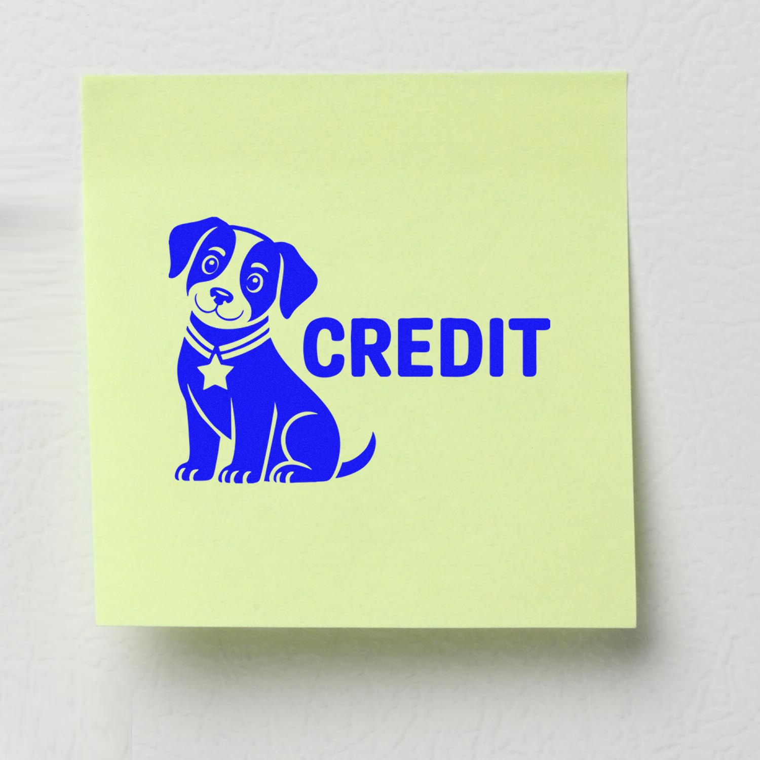 Cheerful Dog CREDIT Marking Stamp for Business - Engineer Seal Stamps