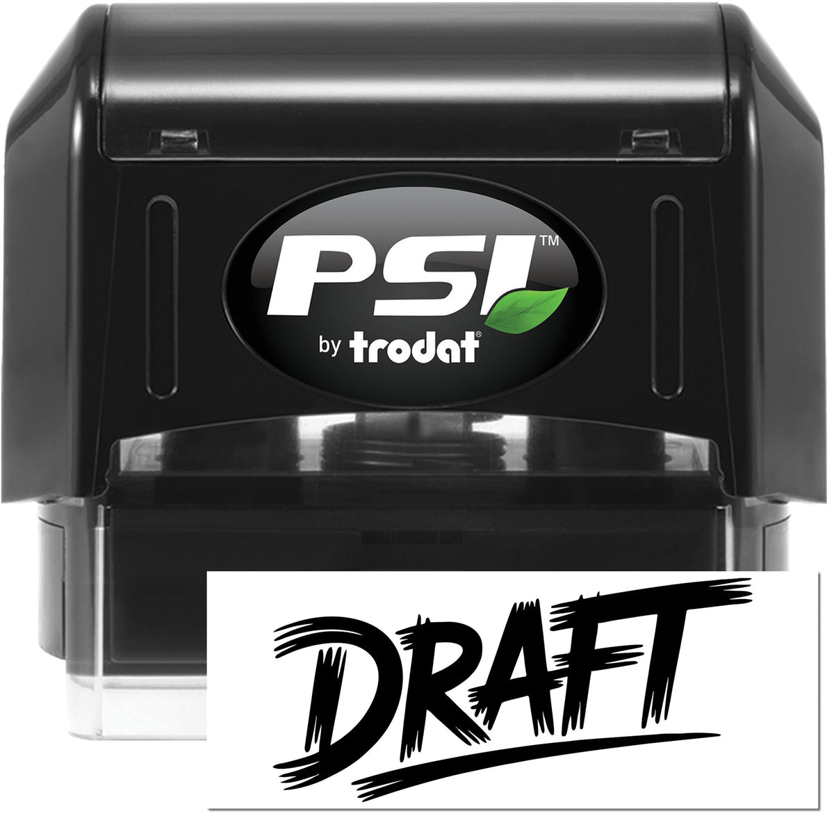 Trodat graffiti art invoice pre-inked stamp in black, featuring a bold graffiti design for invoice marking.