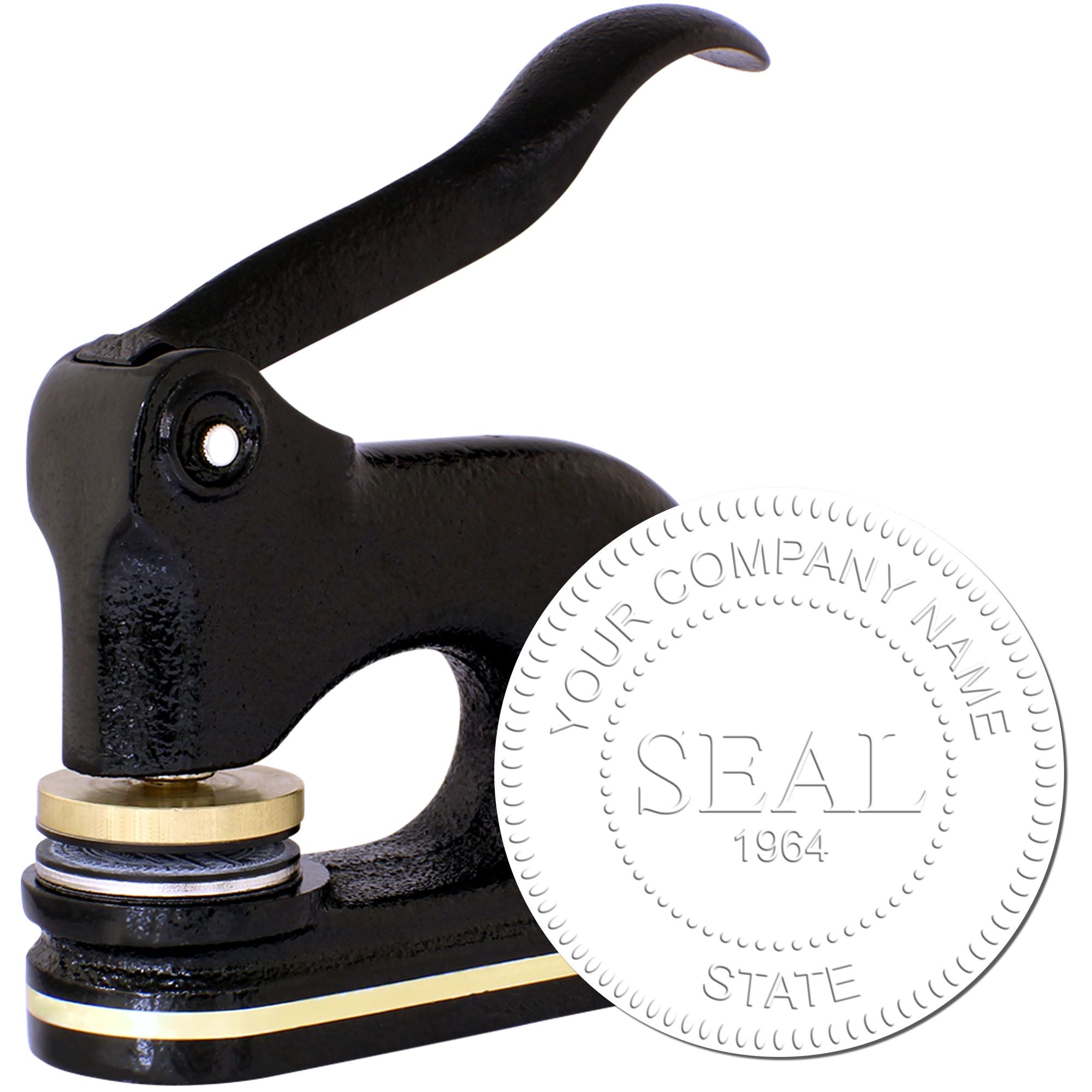 Cast Iron Desk Standard Seal with Date - Engineer Seal Stamps