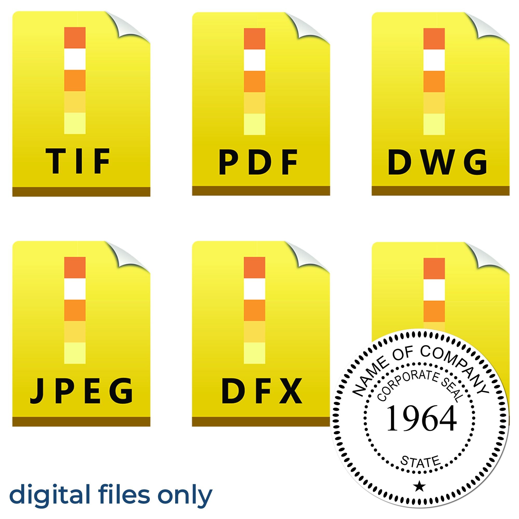 Digital Corpoate Seal Stamp with Year