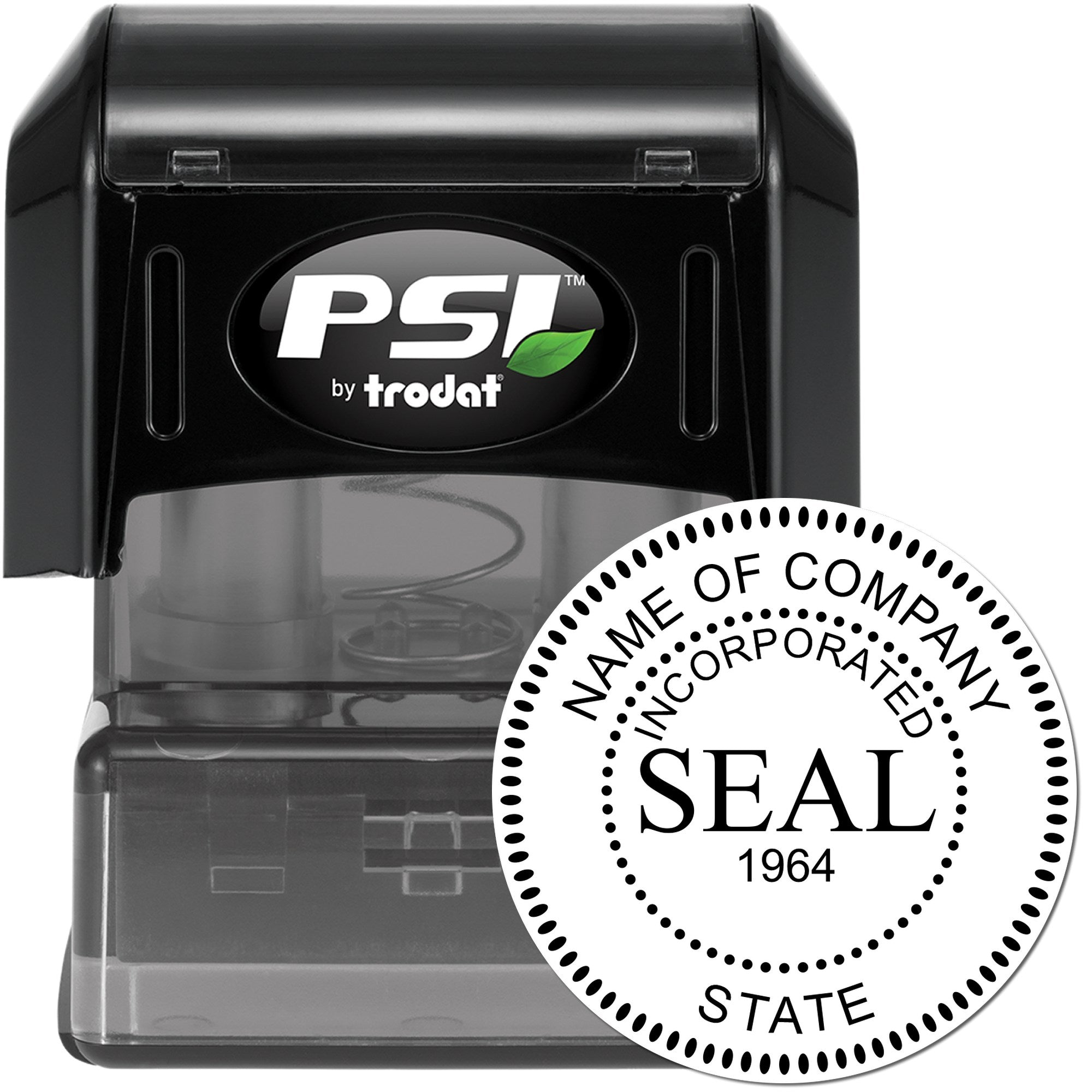 PSI Pre-Inked Incorporation Seal Stamp with Date - Engineer Seal Stamps