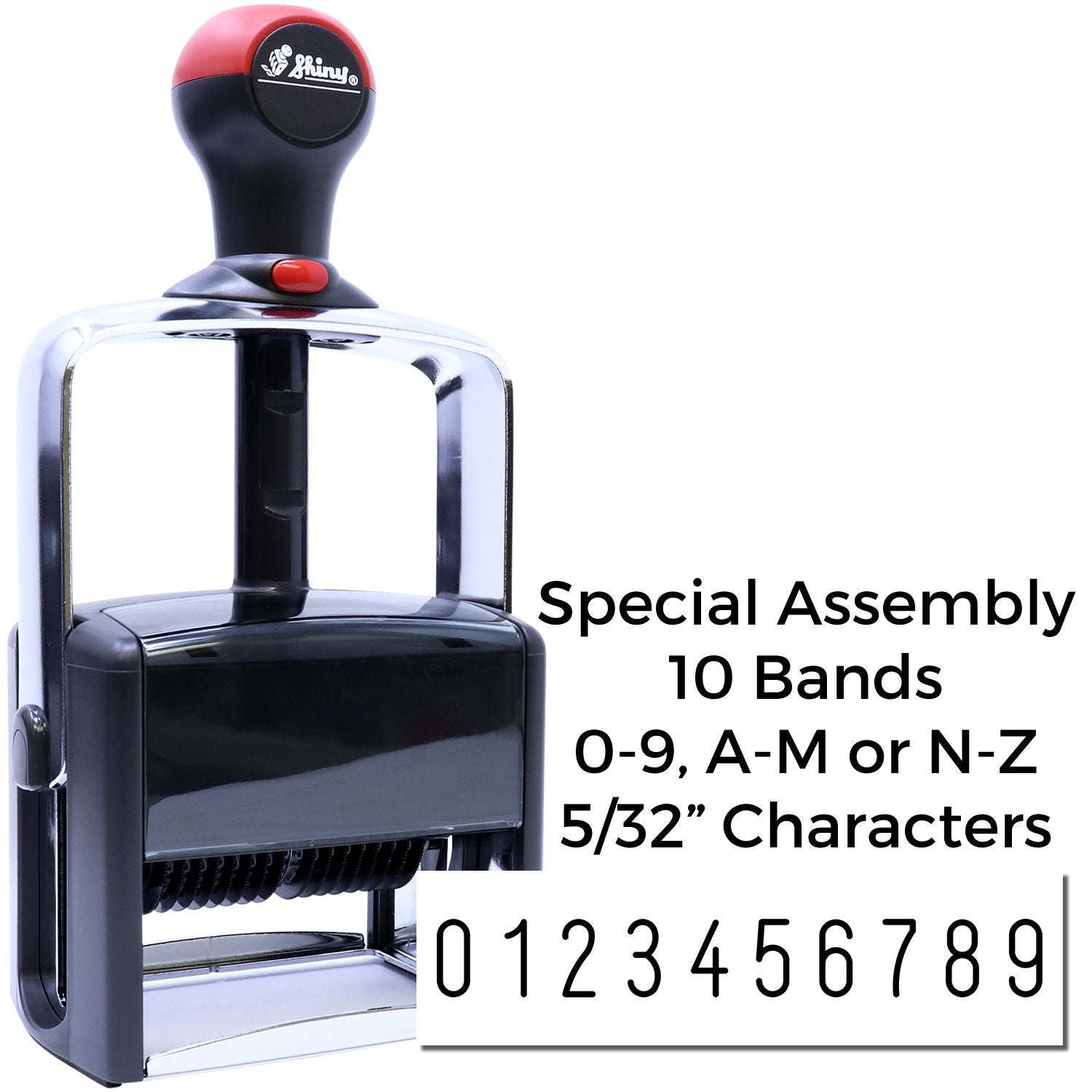 Special Assembly 10 Wheel Shiny Heavy Duty Number Stamp 5/32 Characters