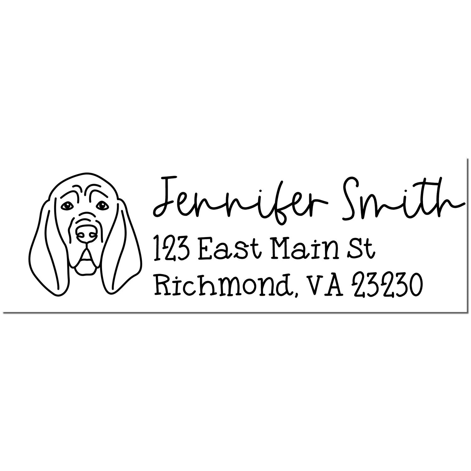 Self-Inking Blood Hound Dog Outline Return Address Stamp Personalized