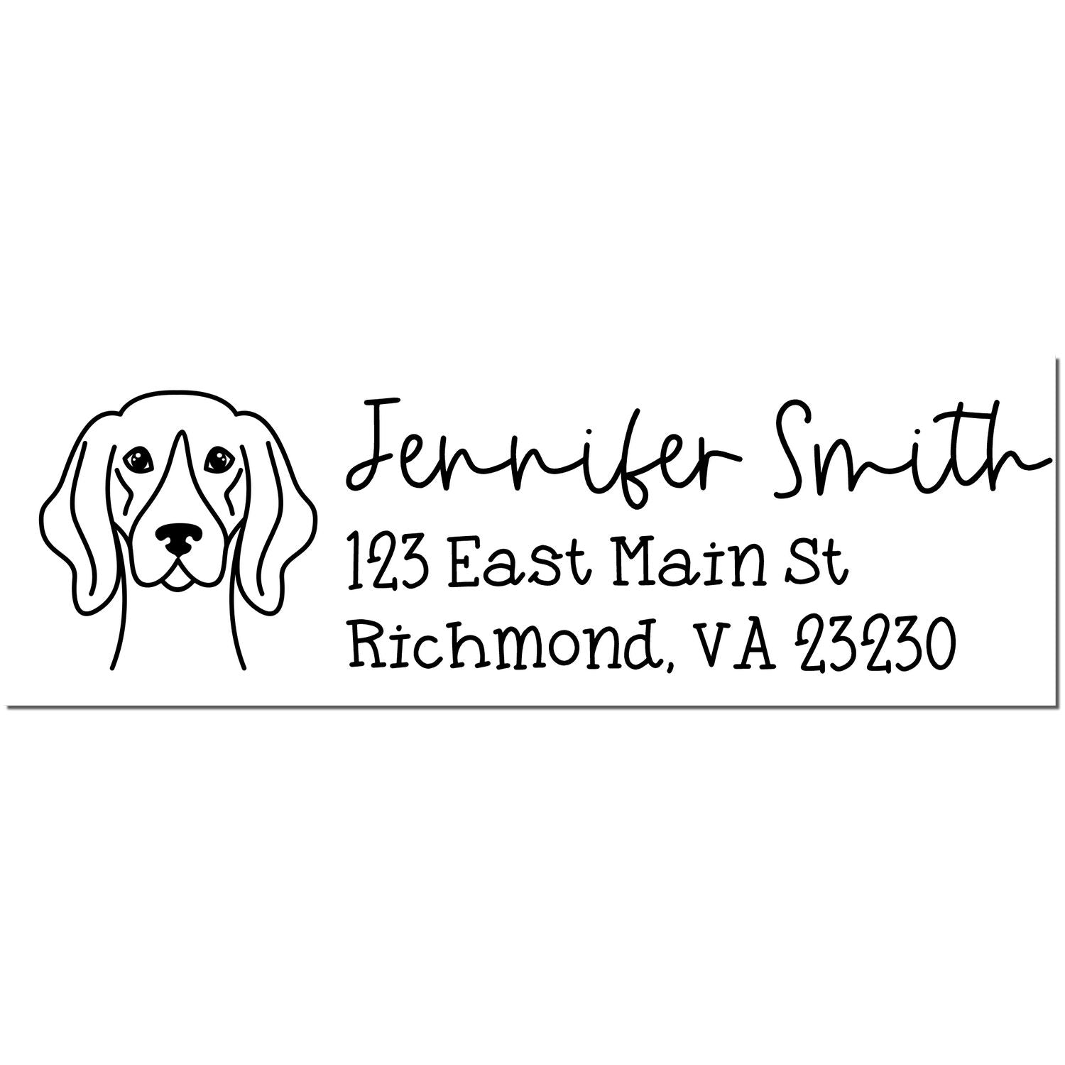 Self-Inking German Shorthaired Pointer Dog Outline Return Address Stamp Personalized