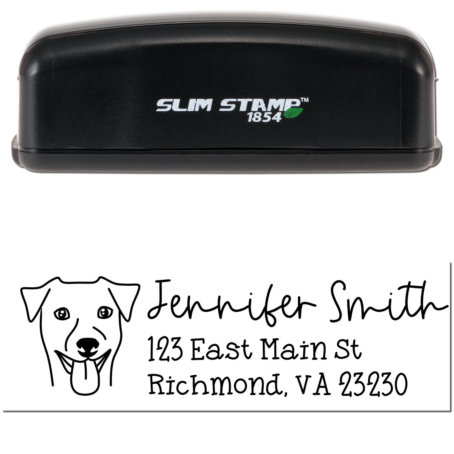 Slim Customized Address Stamp Rhodesian Ridgeback Dog Outline