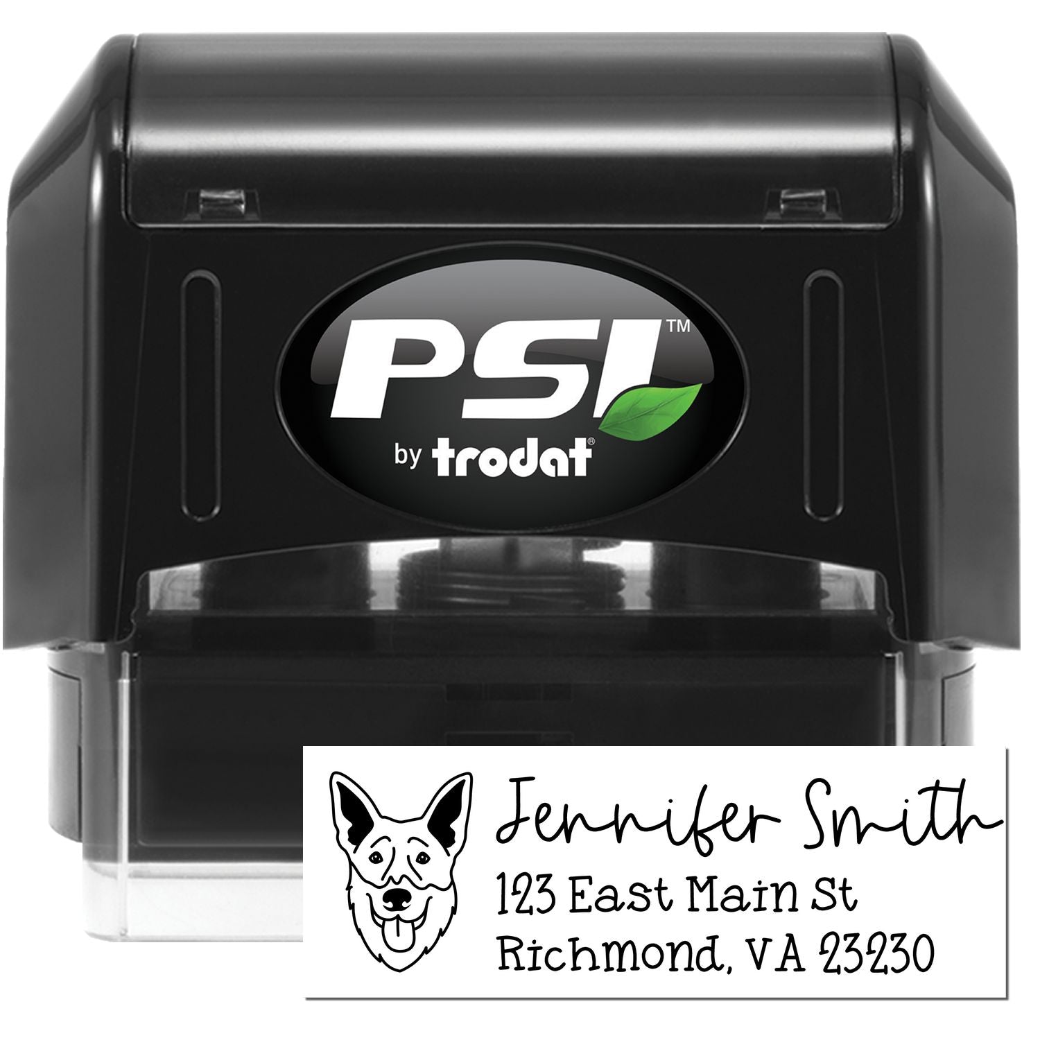 Shepsky Dog Address Stamp Pre-Inked - Engineer Seal Stamps