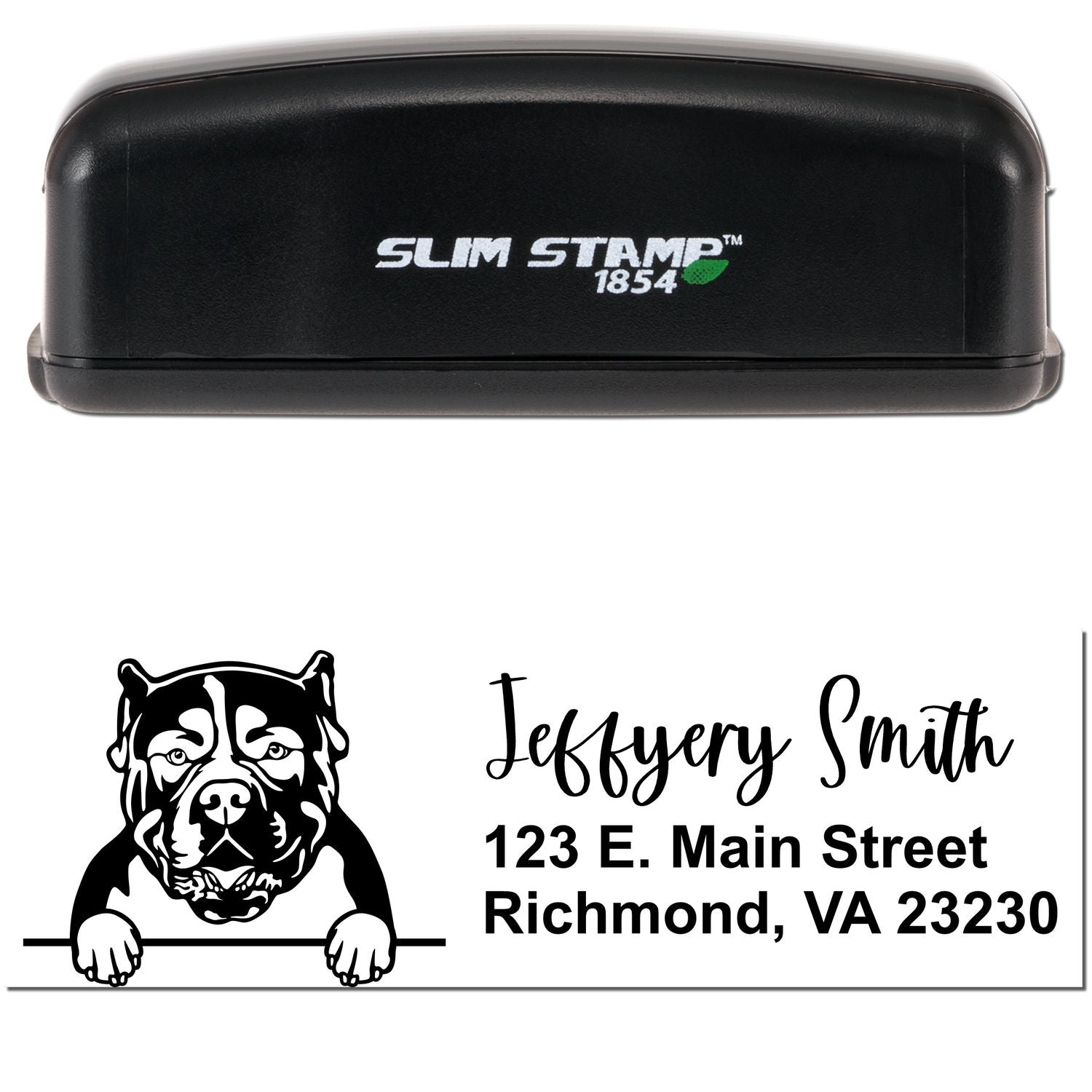 Slim American Bulldog Pre-Inked Customized Stamp