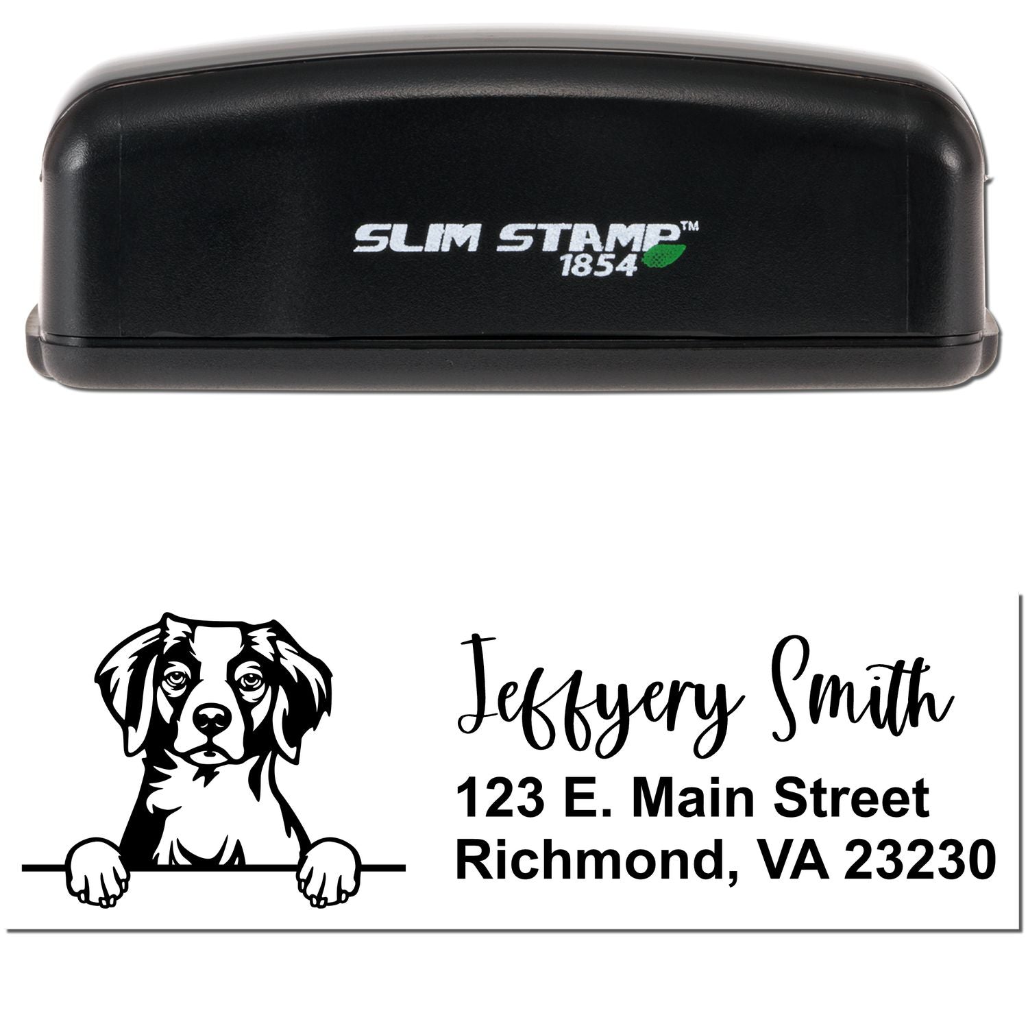 Slim Brittany Pre-Inked Customized Stamp