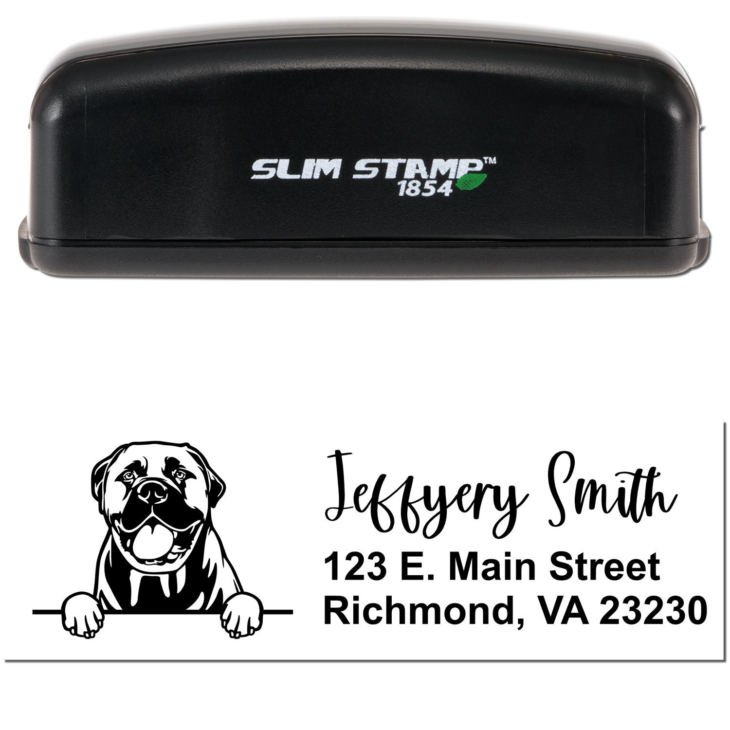 Slim Bullmastiffs Pre-Inked Customized Stamp