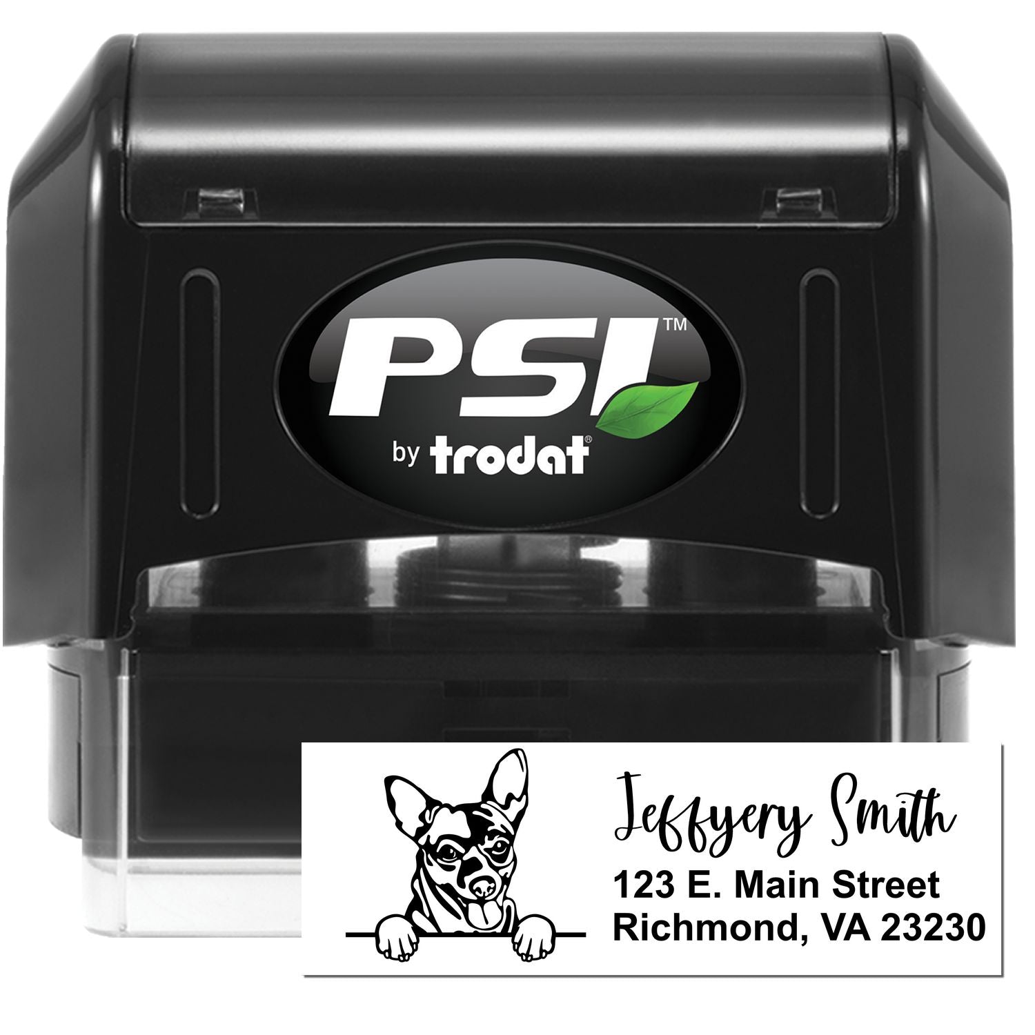 Pre-Inked Chihuahua Dog Personalized Address Stamp