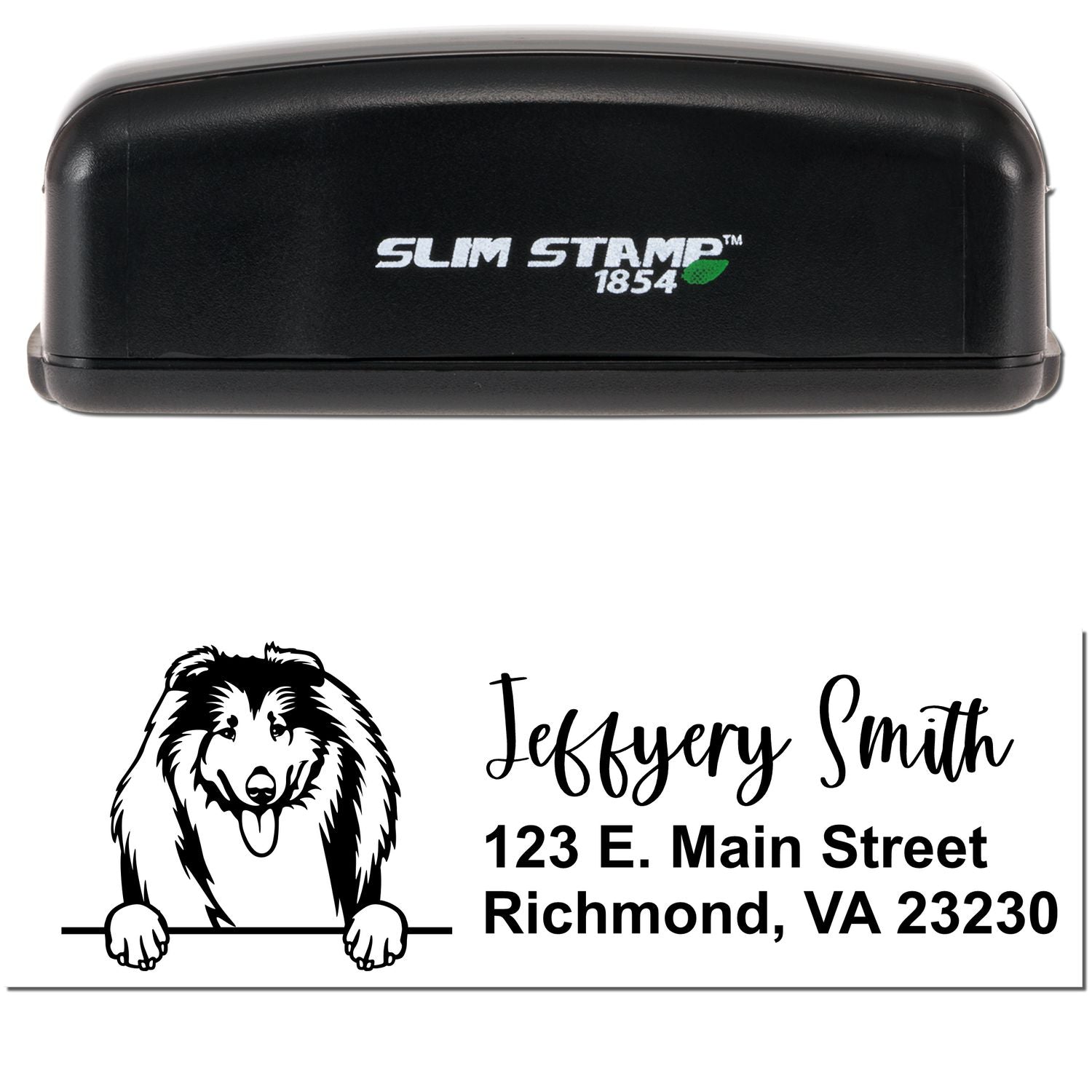 Slim Collies Pre-Inked Customized Stamp