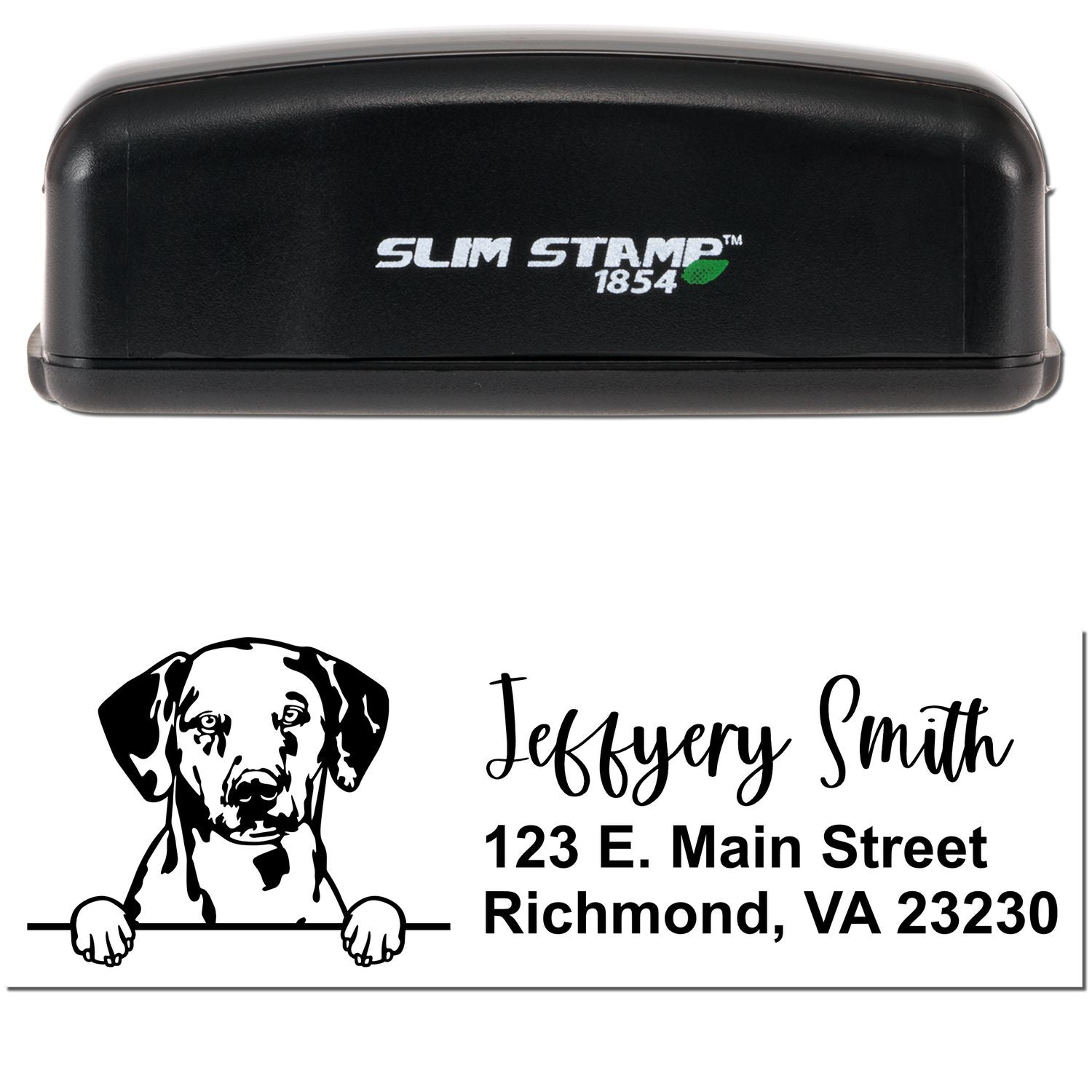 Slim Dalmatian Pre-Inked Customized Stamp