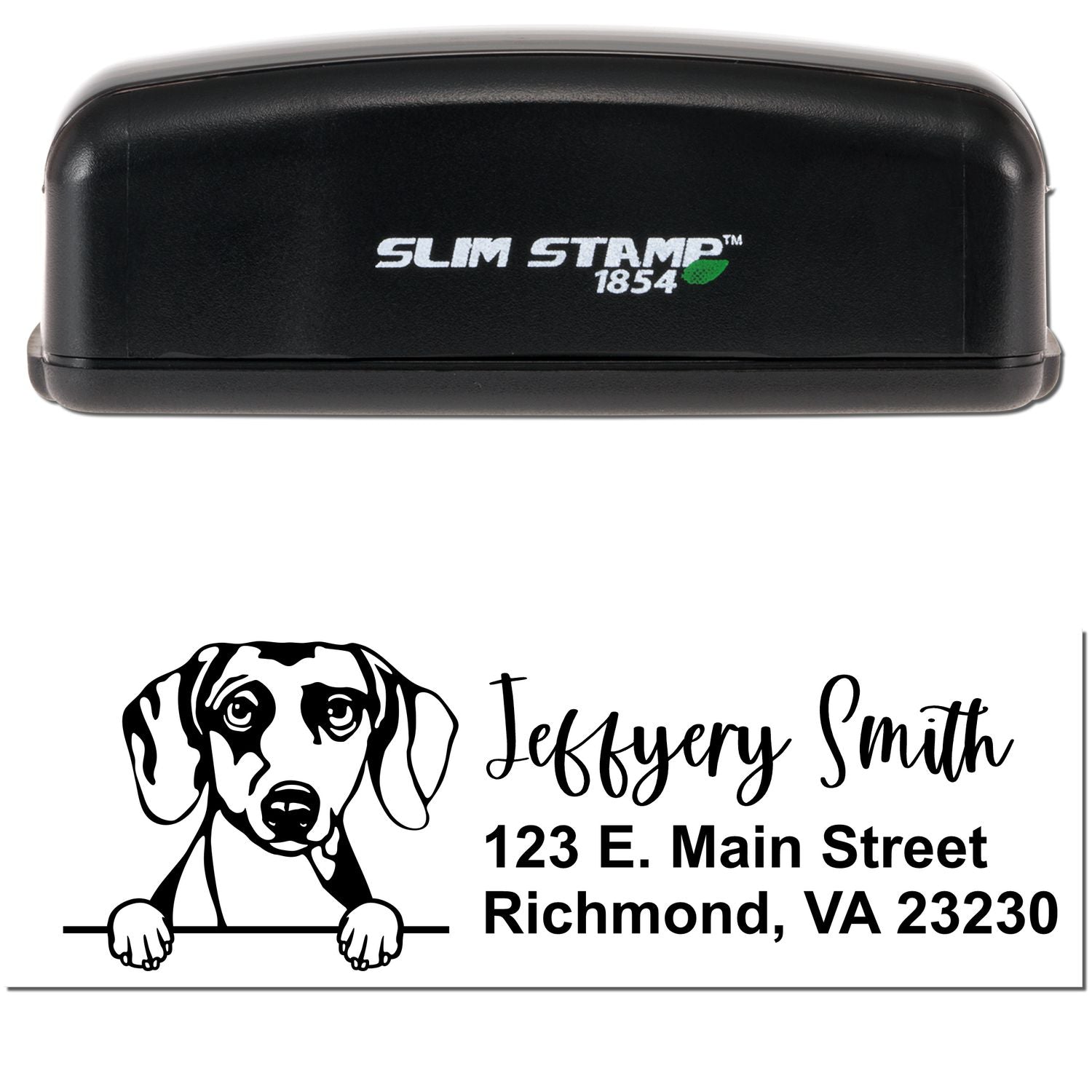 Slim Daschound Pre-Inked Customized Stamp