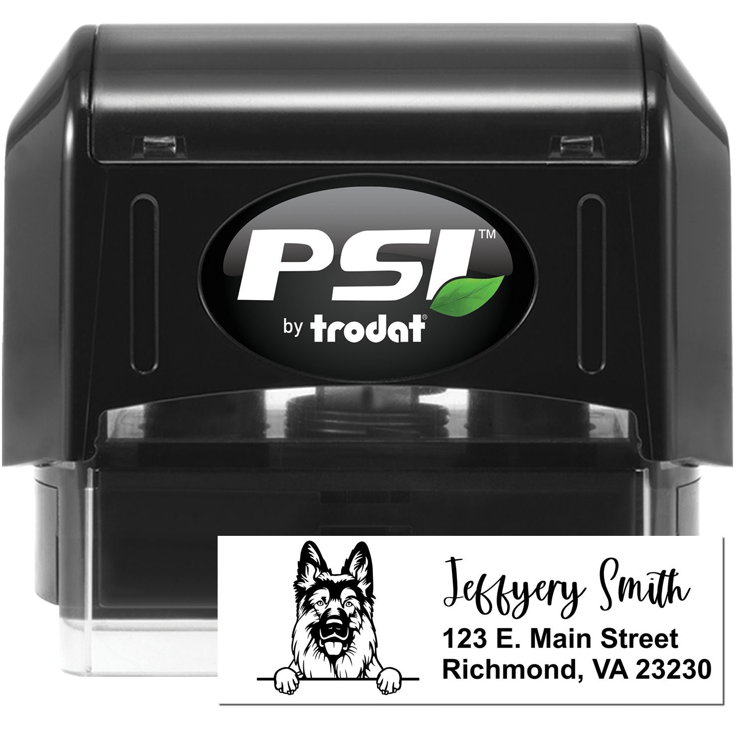 Pre-Inked German Shepherd Dog Personalized Address Stamp