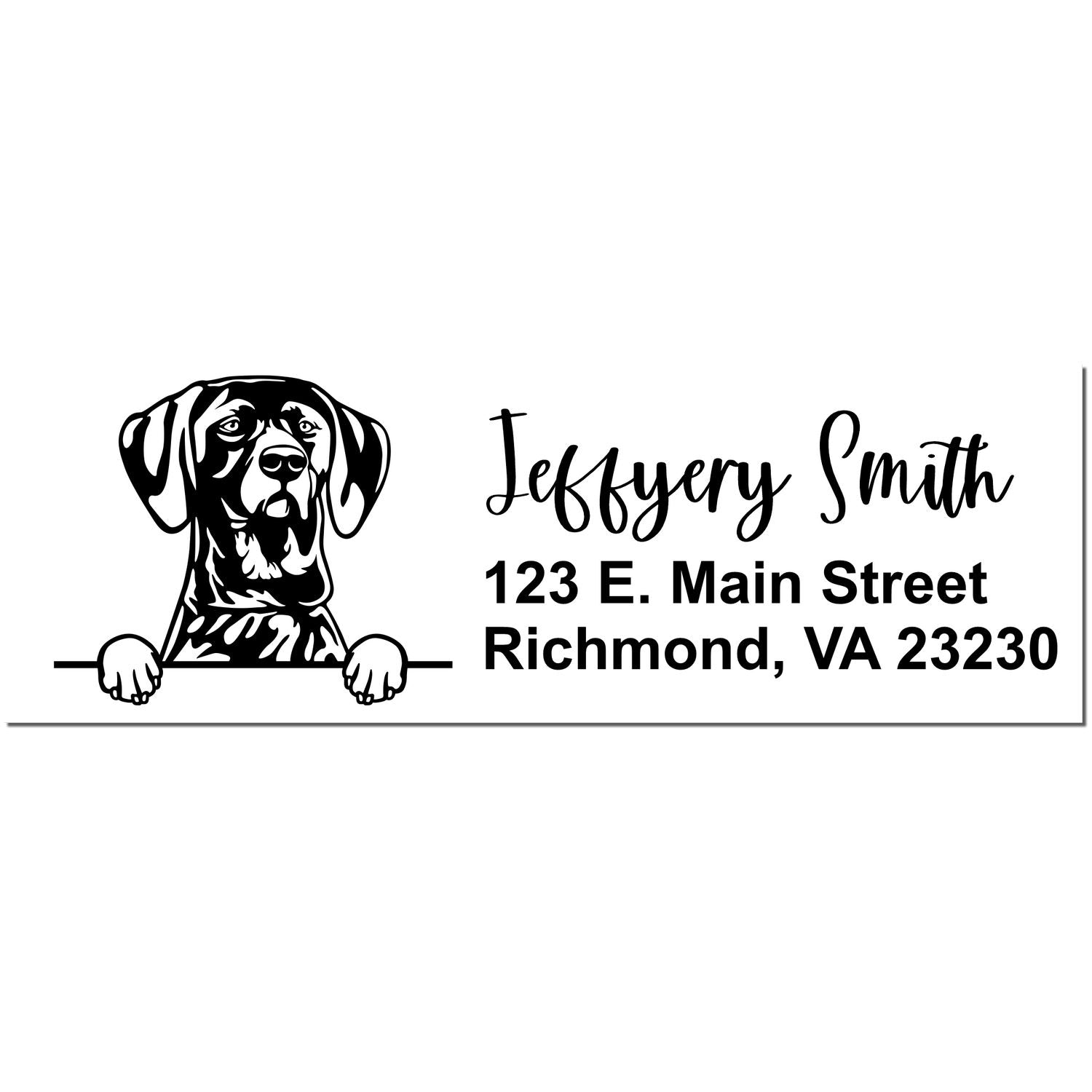 German Shorthaired Pointer Name and Address Stamp Self-Inking