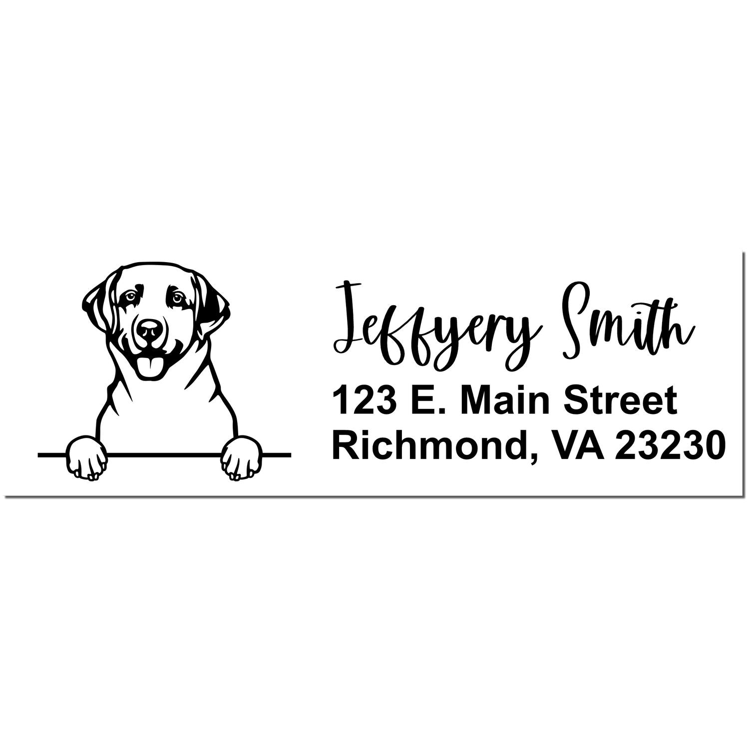 Labrador Retriever Name and Address Stamp Self-Inking