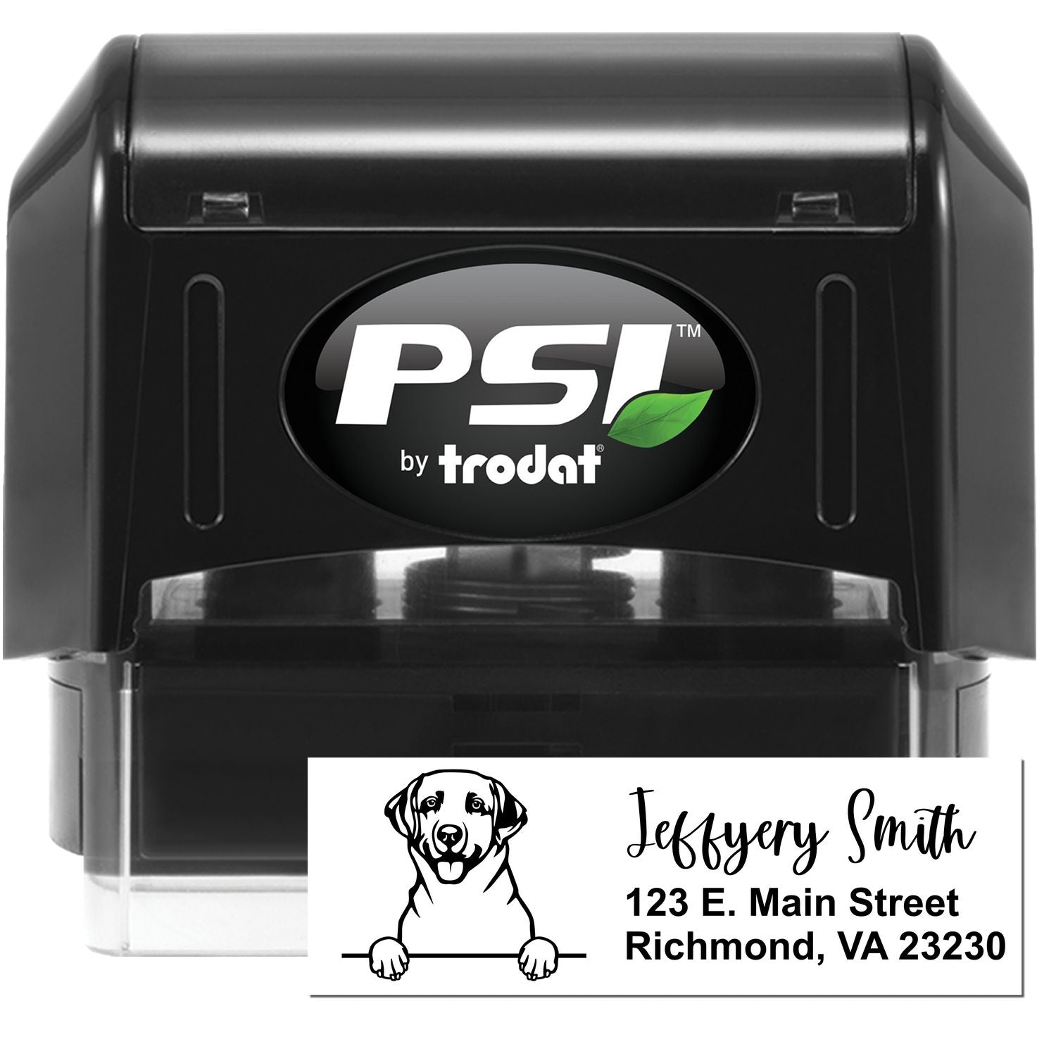 Pre-Inked Labrador Retriever Dog Personalized Address Stamp