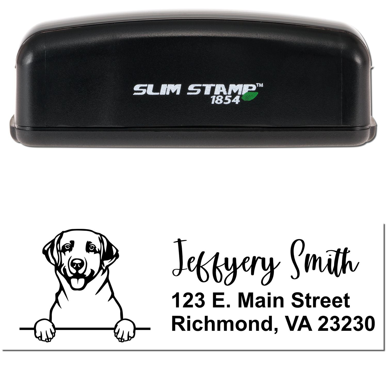 Slim Labrador Retriever Pre-Inked Customized Stamp