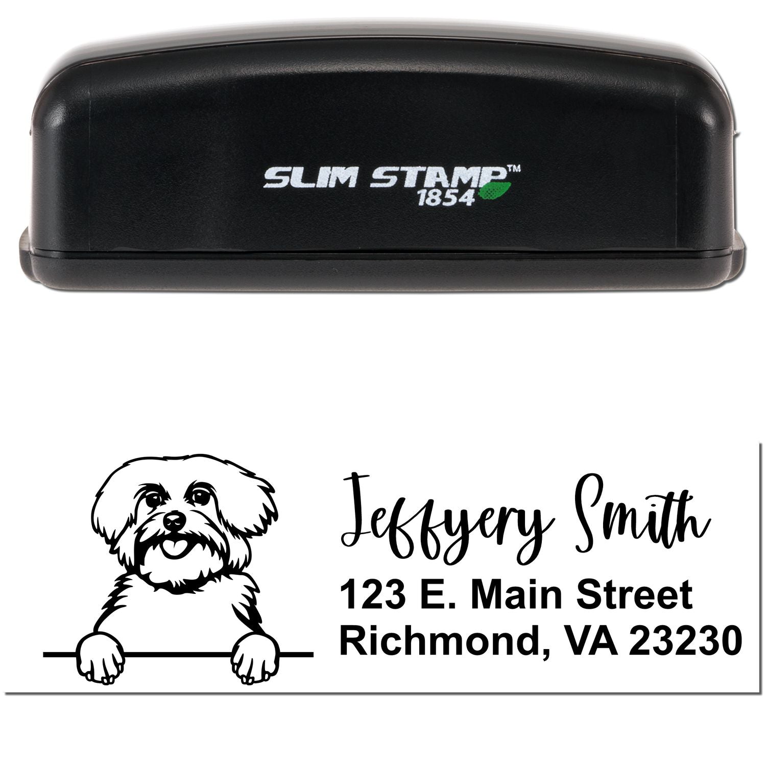 Slim Maltese Pre-Inked Customized Stamp