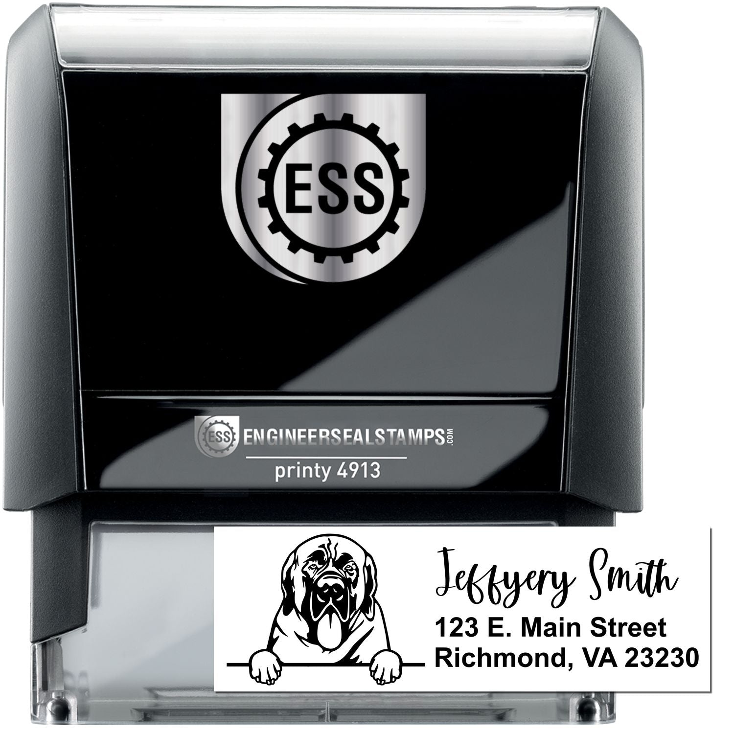 Mastiffs Name and Address Stamp Self-Inking