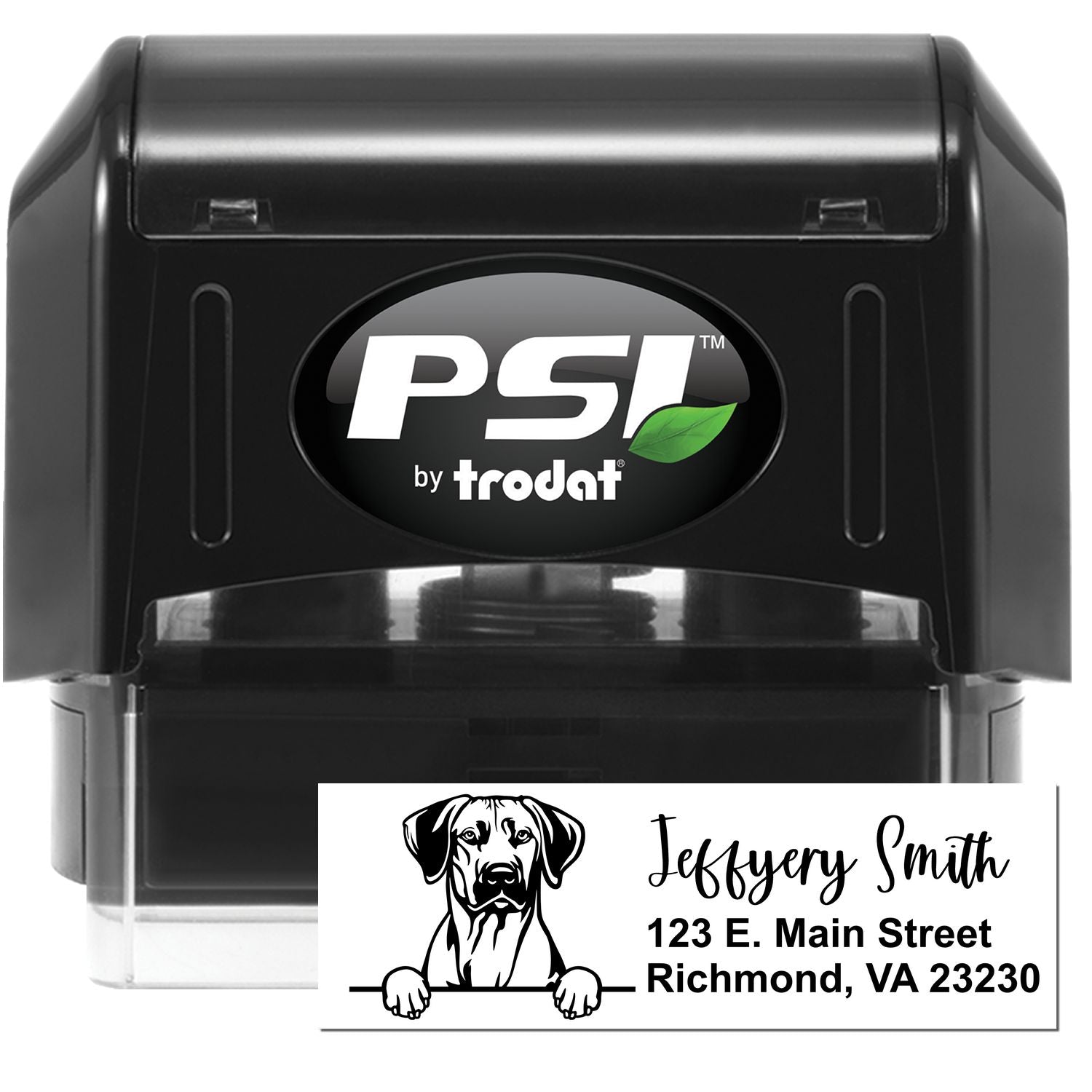 Pre-Inked Rhodesian Ridgeback Dog Personalized Address Stamp