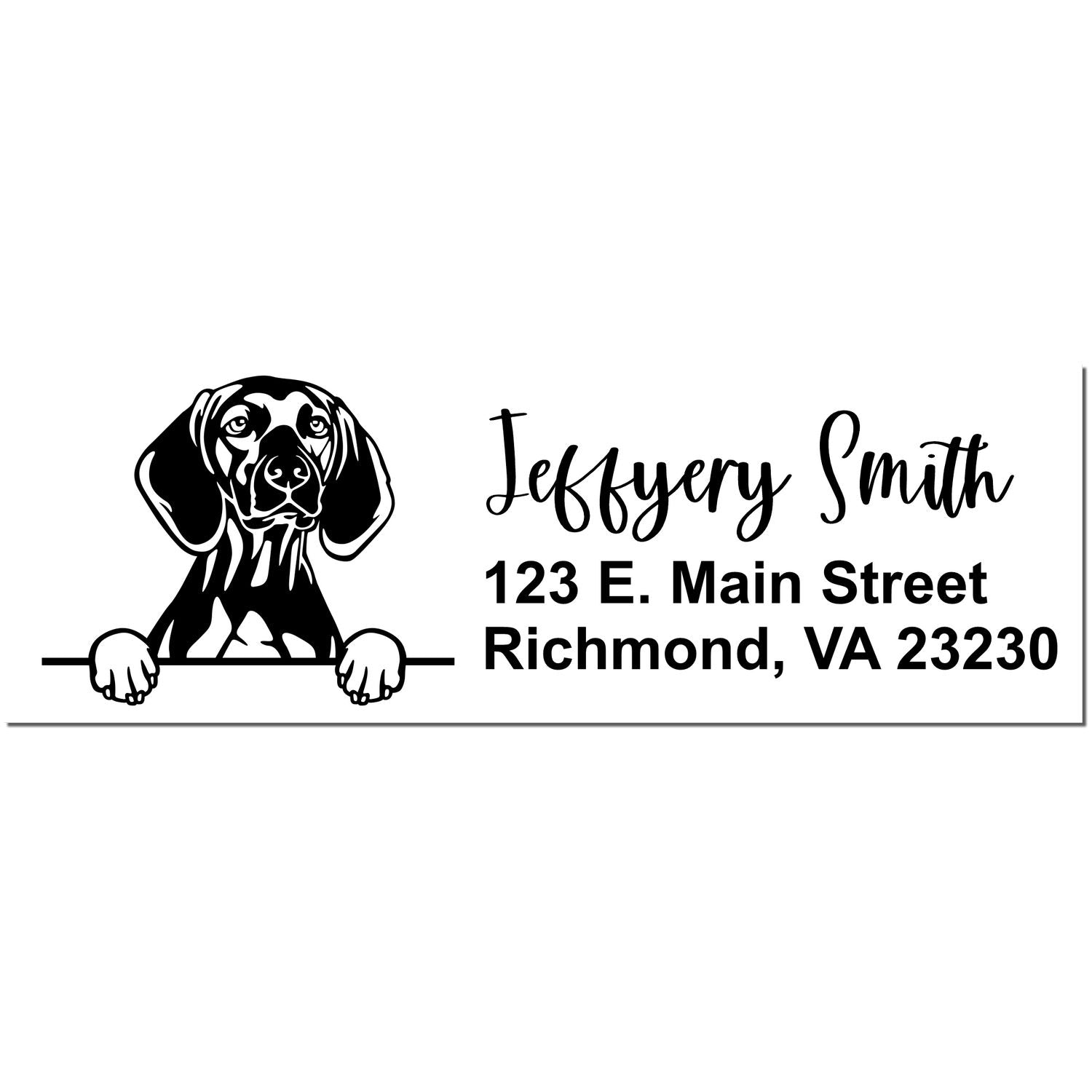 Pre-Inked Vizslas Dog Personalized Address Stamp