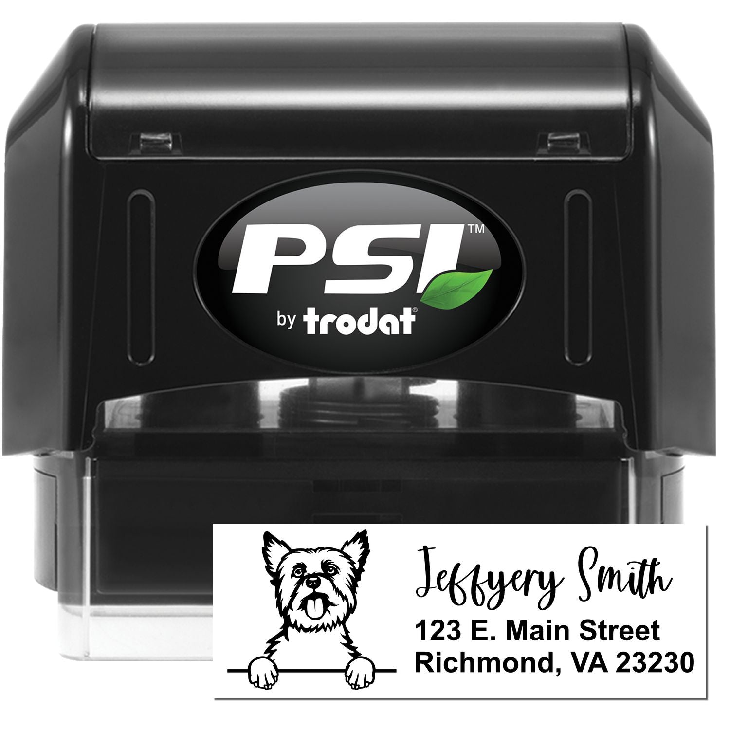 Pre-Inked Yorkshire Terrier Dog Personalized Address Stamp