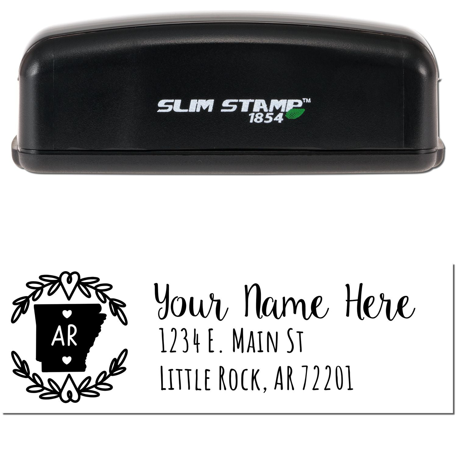 Slim Arkansas Personalized Pre-Inked Address Stamp - Engineer Seal Stamps