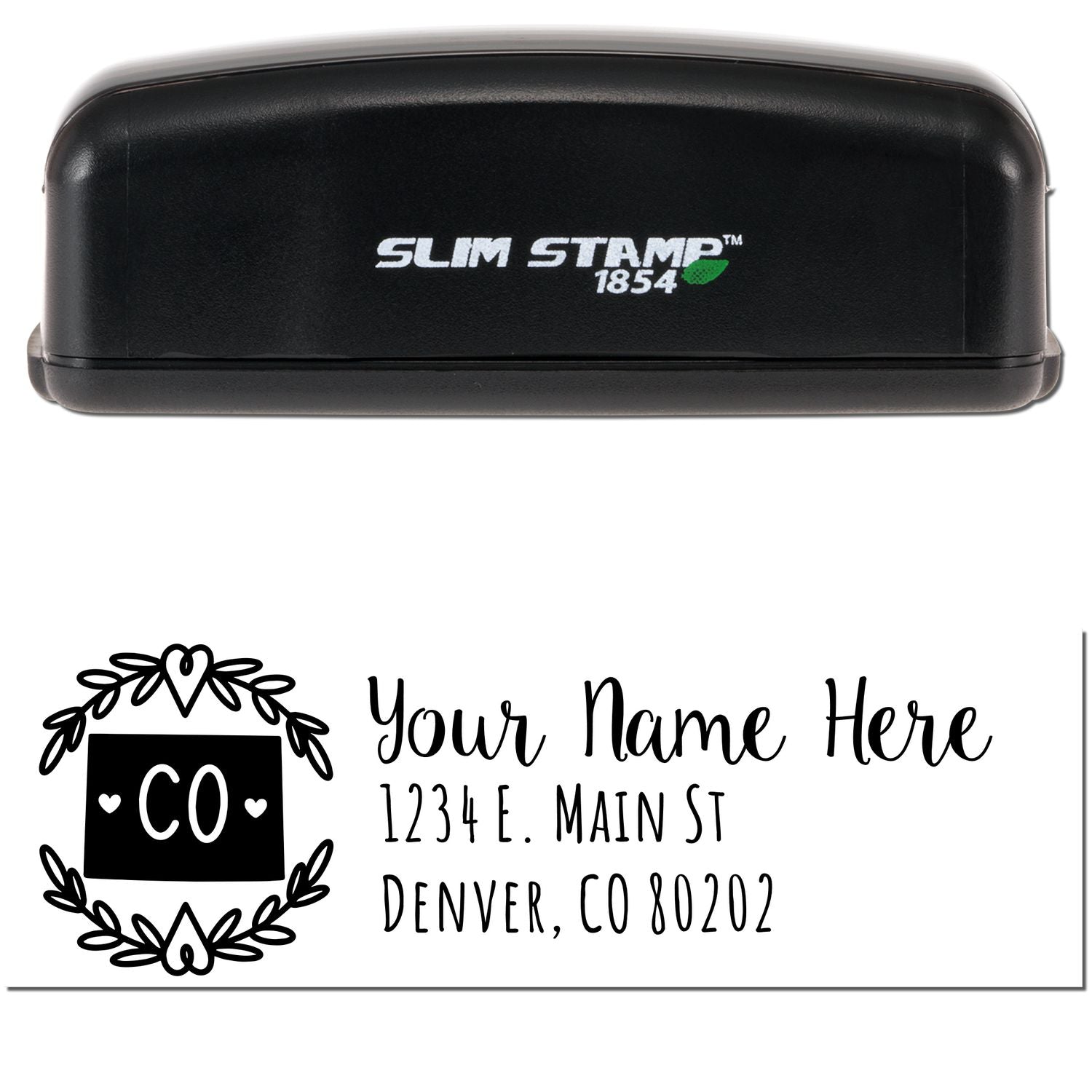 Slim Colorado Personalized Pre-Inked Address Stamp - Engineer Seal Stamps