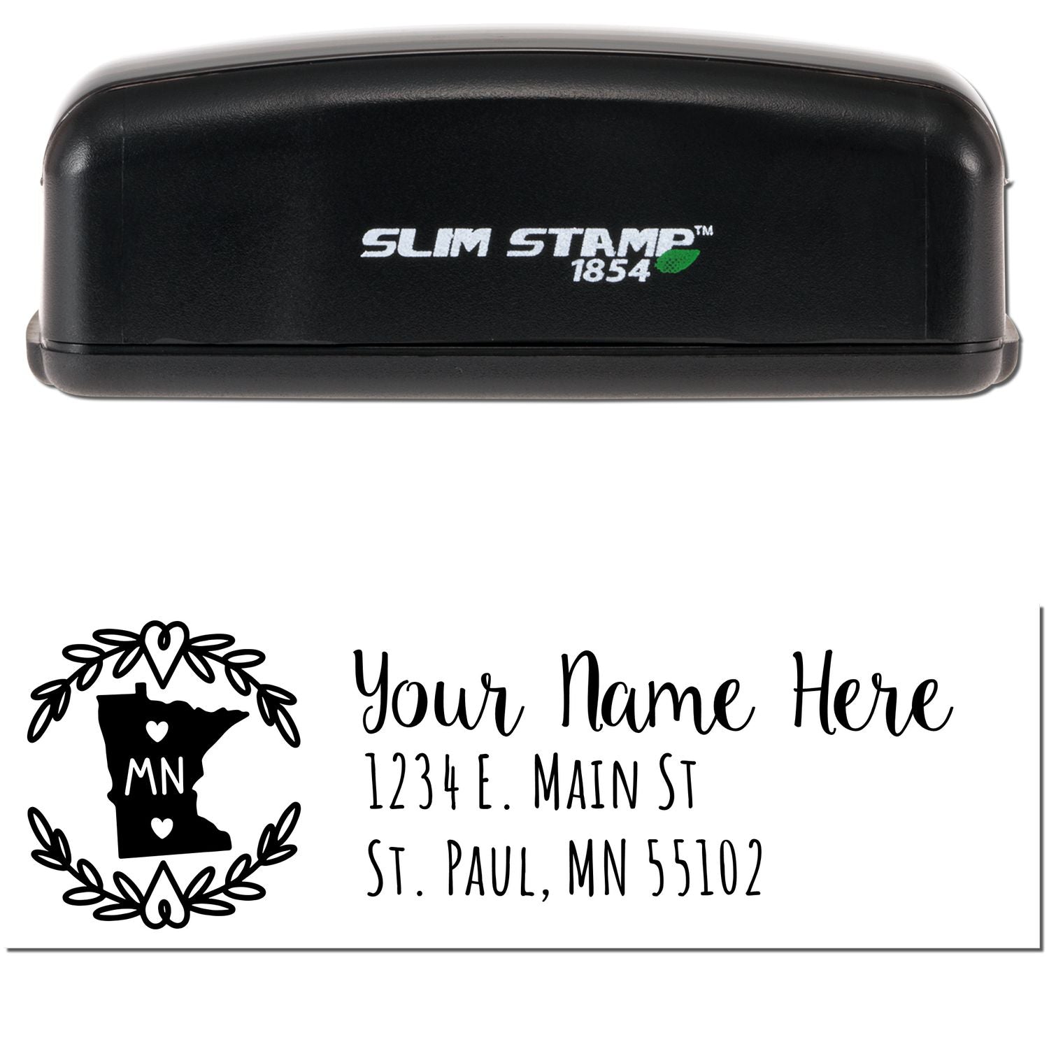 Slim Minnesota Personalized Pre-Inked Address Stamp - Engineer Seal Stamps