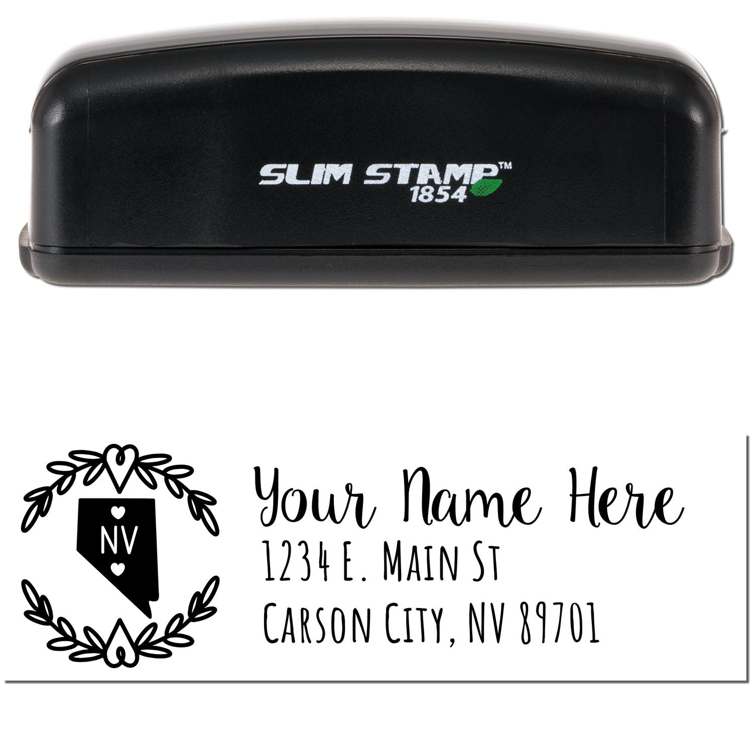 Slim Nevada Personalized Pre-Inked Address Stamp