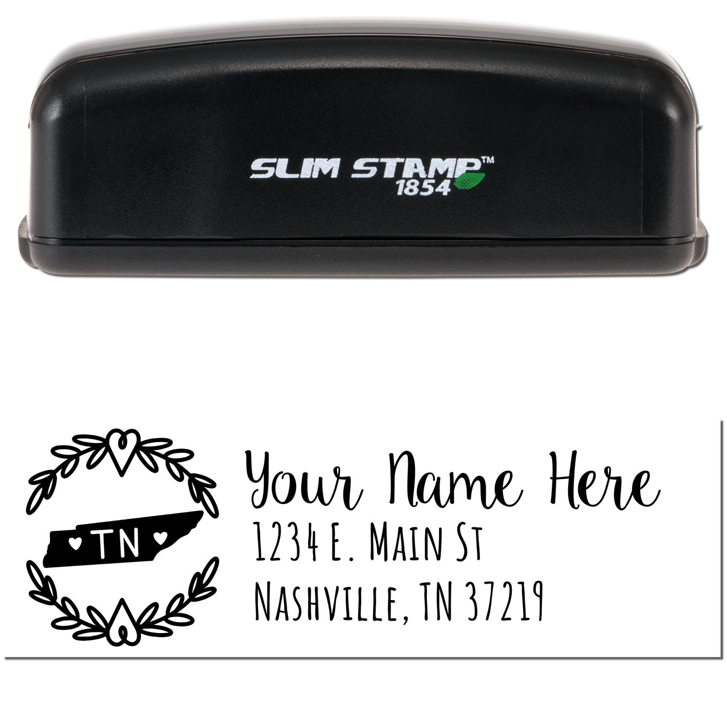 Slim Tennessee Personalized Pre-Inked Address Stamp