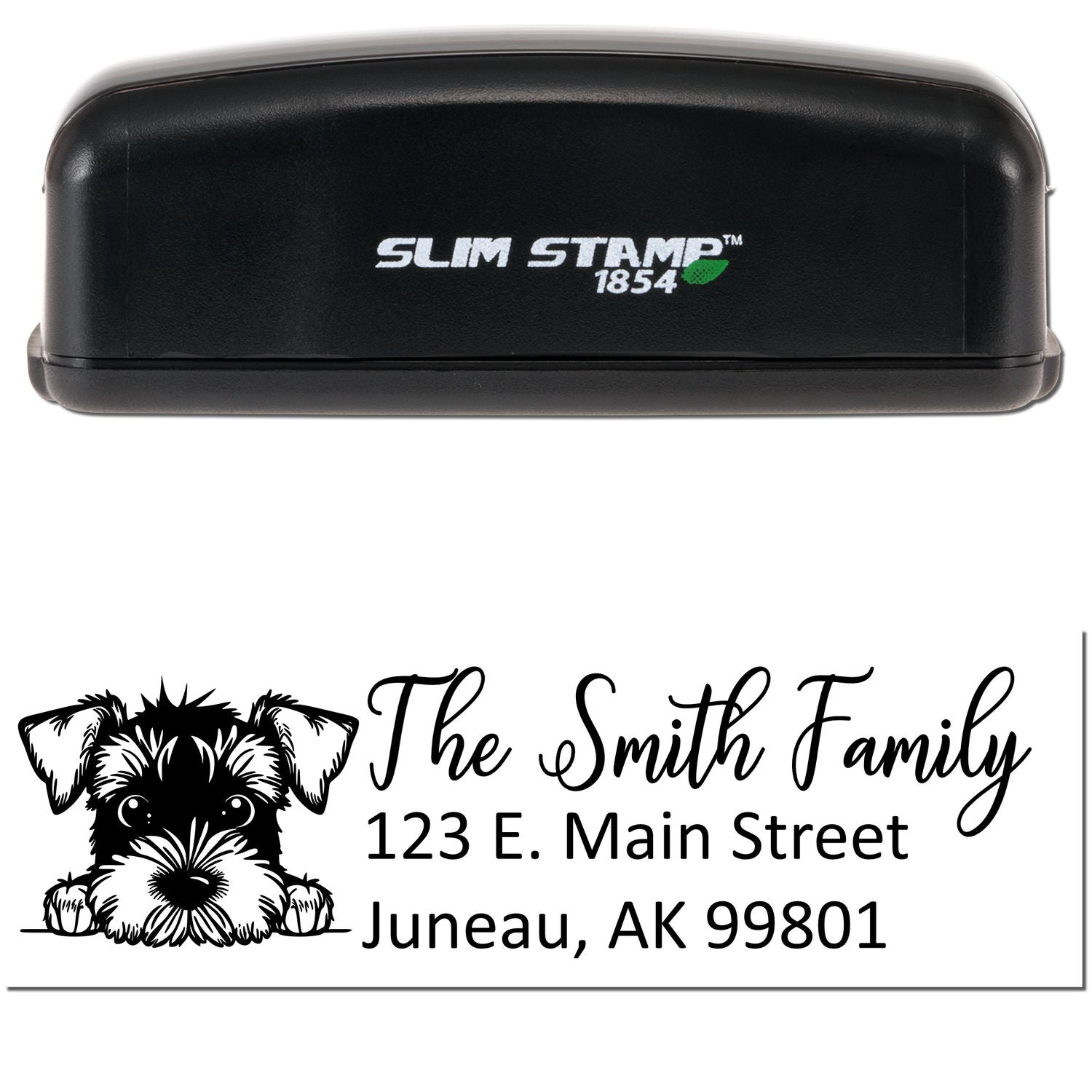 Slim Airedale Terrier Dog Mail Address Stamp