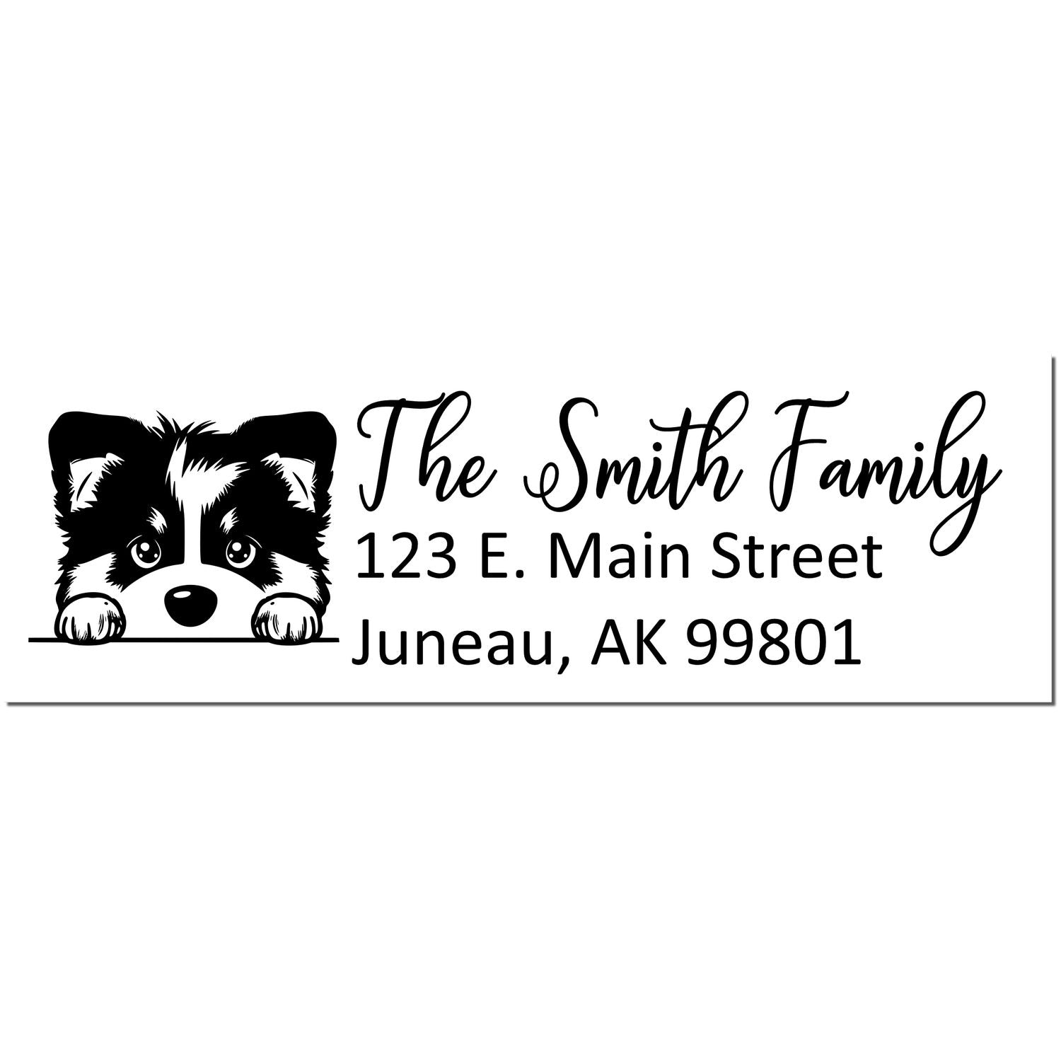 Customized Alaskan Malamute Self-Inking Home Address Stamp