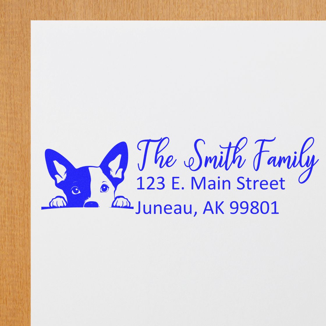 Basenji Customized Address Stamp