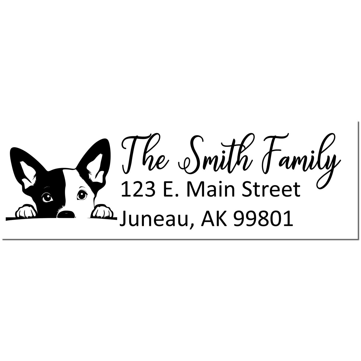 Basenji Customized Address Stamp