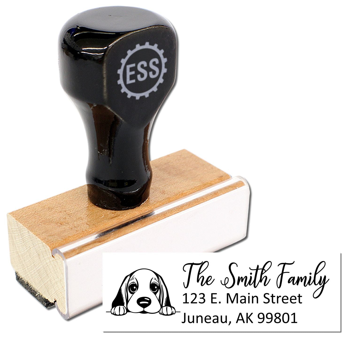 Basset Hound Customized Address Stamp