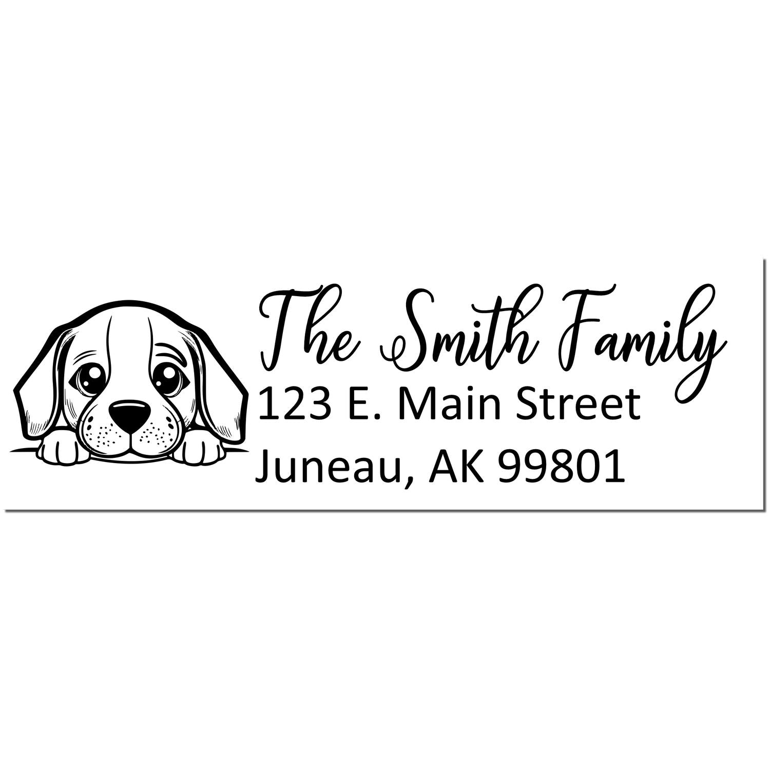 Customized Beagle Self-Inking Home Address Stamp