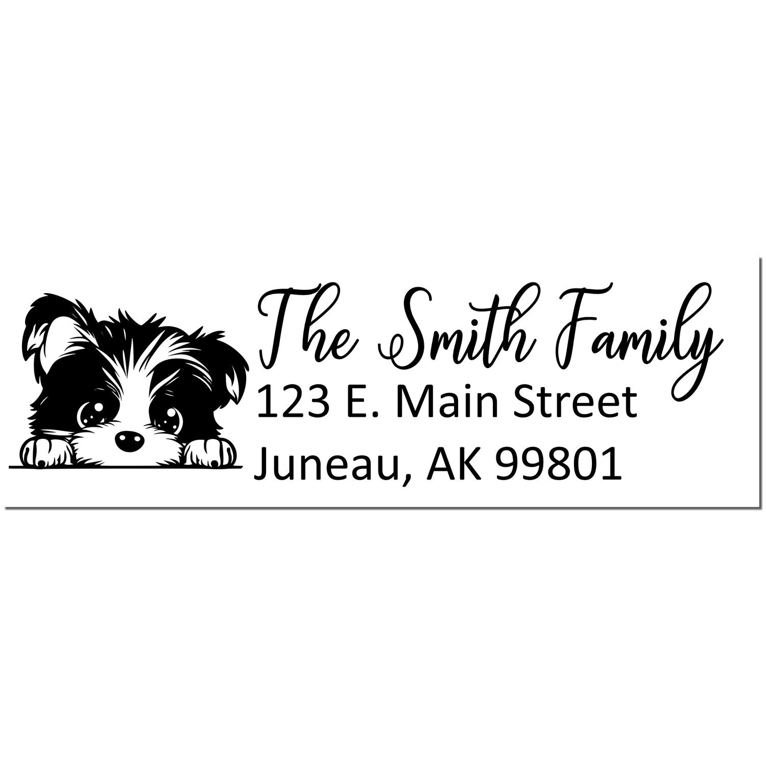 Customized Biewer Terrier Self-Inking Home Address Stamp