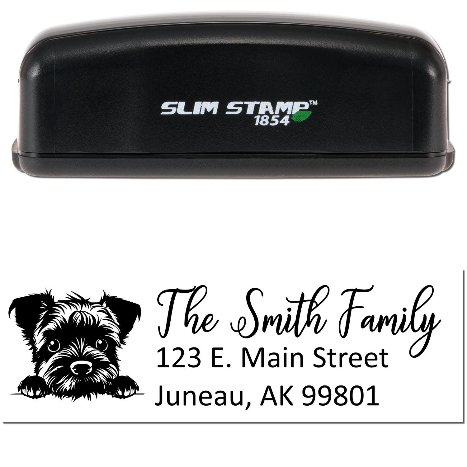 Slim Border Collie Dog Mail Address Stamp