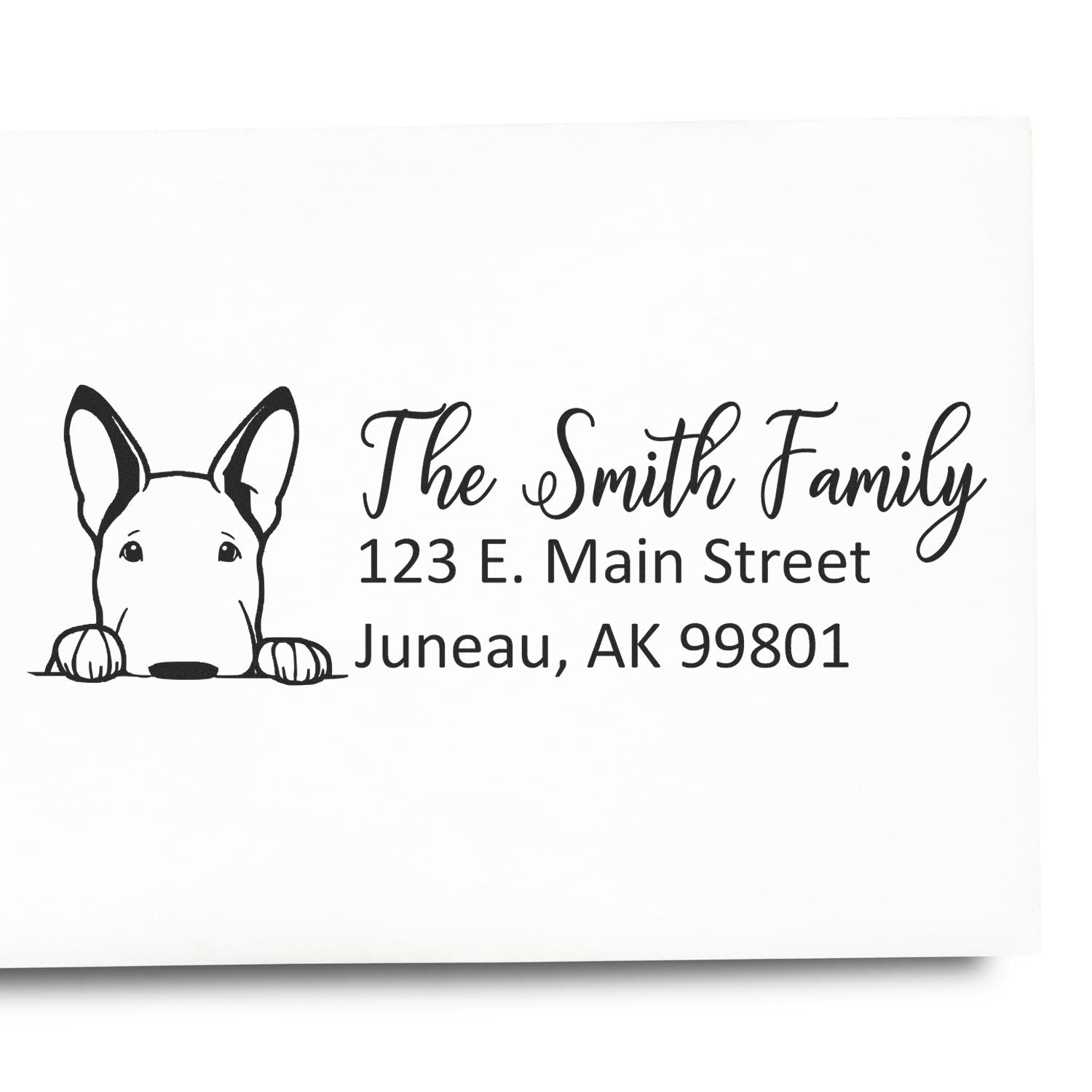 Bull Terrier Pre-Inked Home Address Stamp