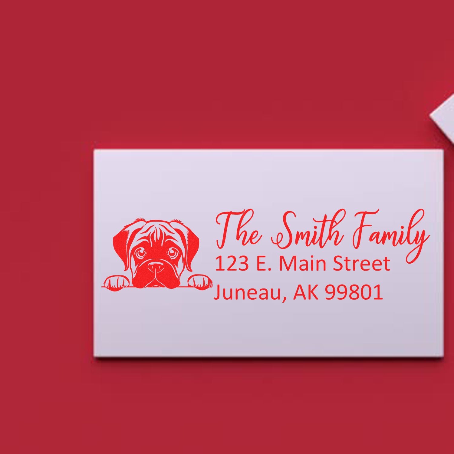 Bullmastiff Pre-Inked Home Address Stamp