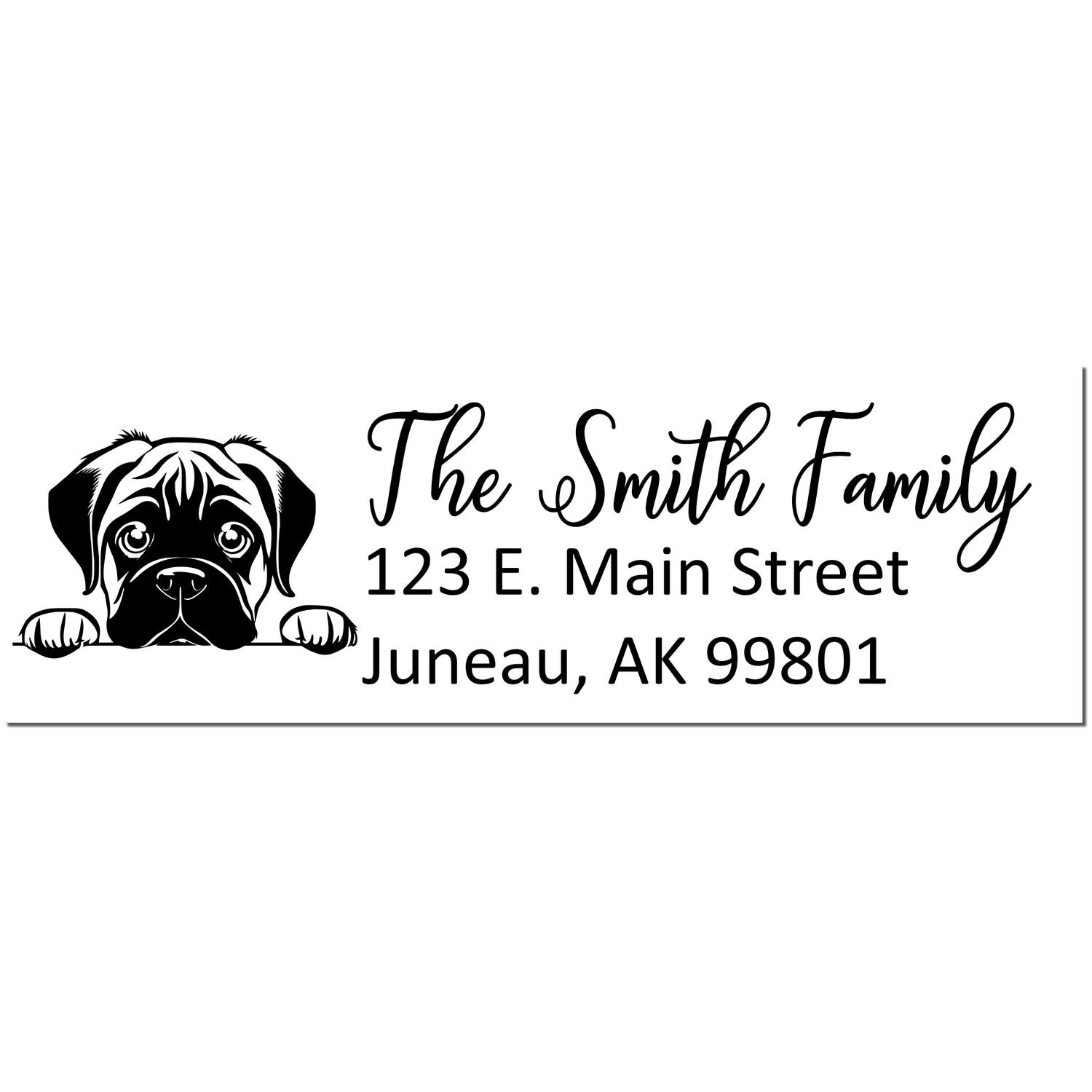 Bullmastiff Pre-Inked Home Address Stamp