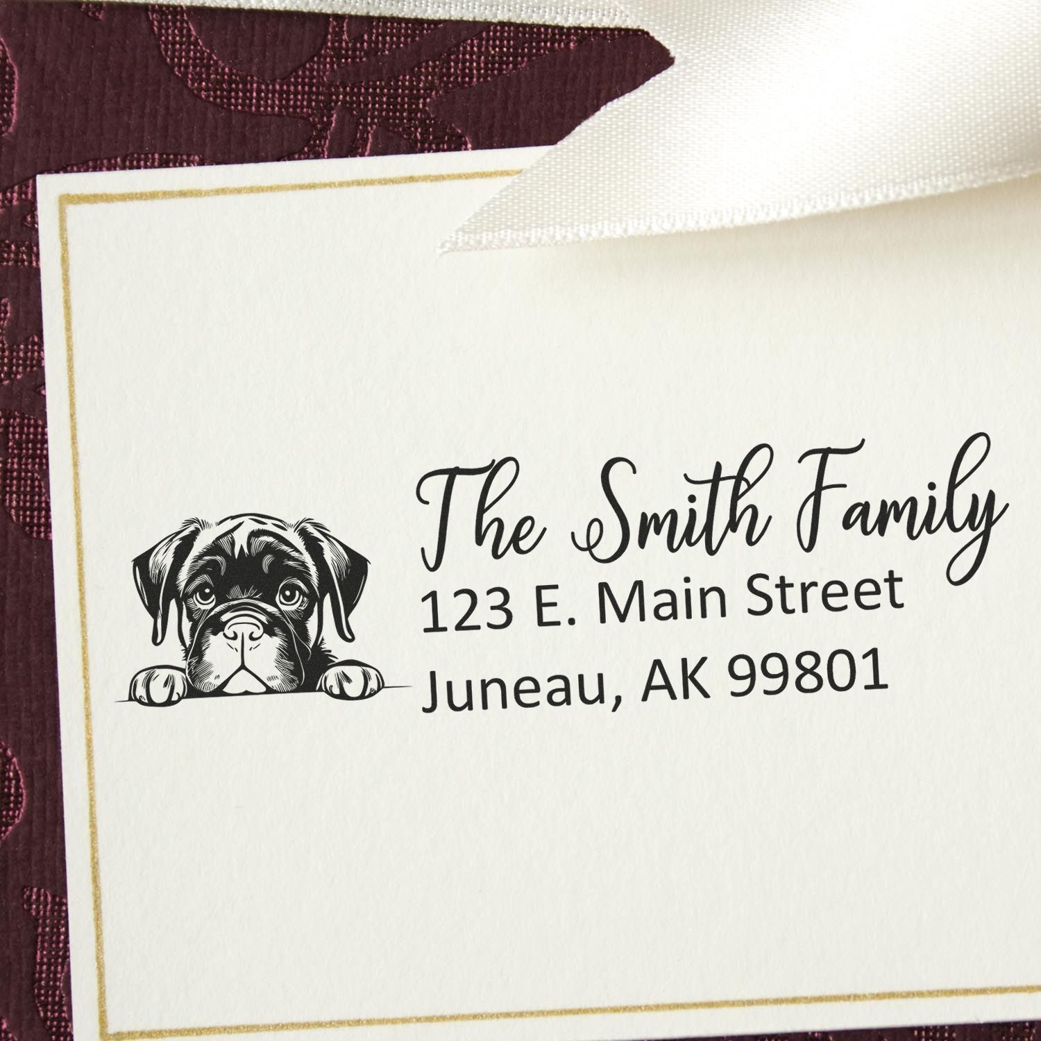 Cane Corso Pre-Inked Home Address Stamp