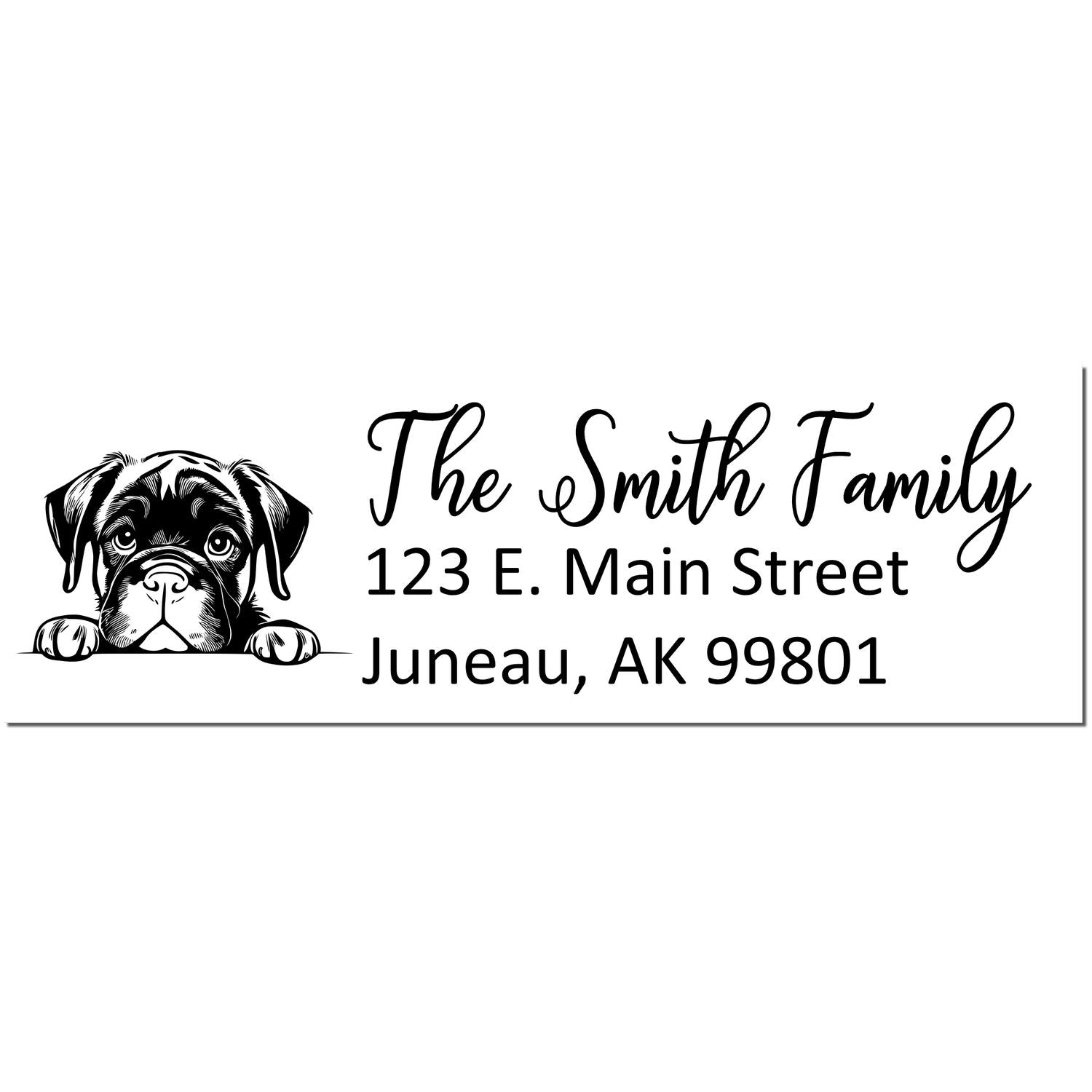 Slim Cane Corso Dog Mail Address Stamp