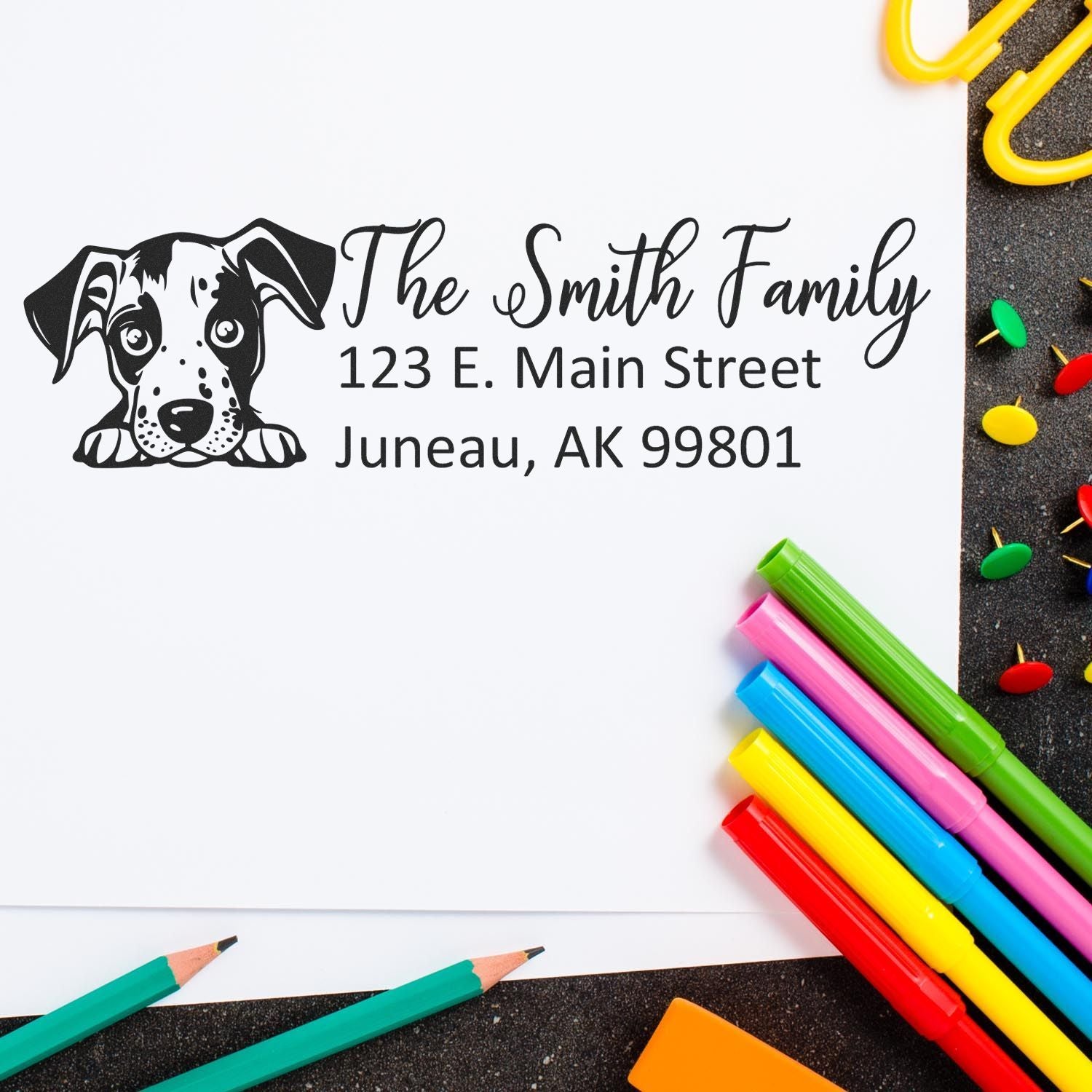 Customized Catahoula Self-Inking Home Address Stamp