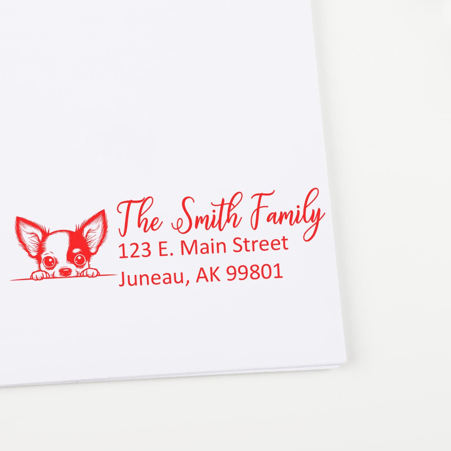 Customized Chihuahua Self-Inking Home Address Stamp